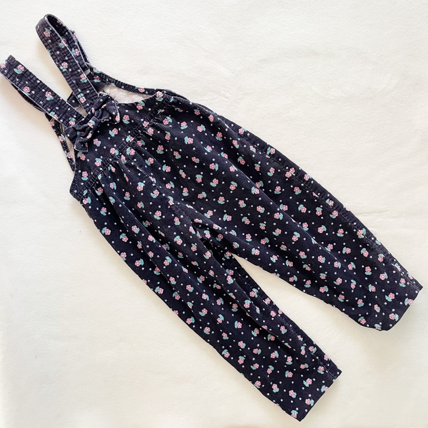 OshKosh Cord Bow Back Overalls - Yellow Clover Vintage Kids Clothes
