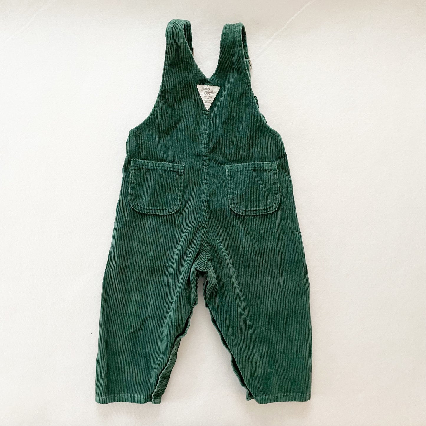 Baby B’gosh Forest Green Cord Overalls - Yellow Clover Vintage Kids Clothes