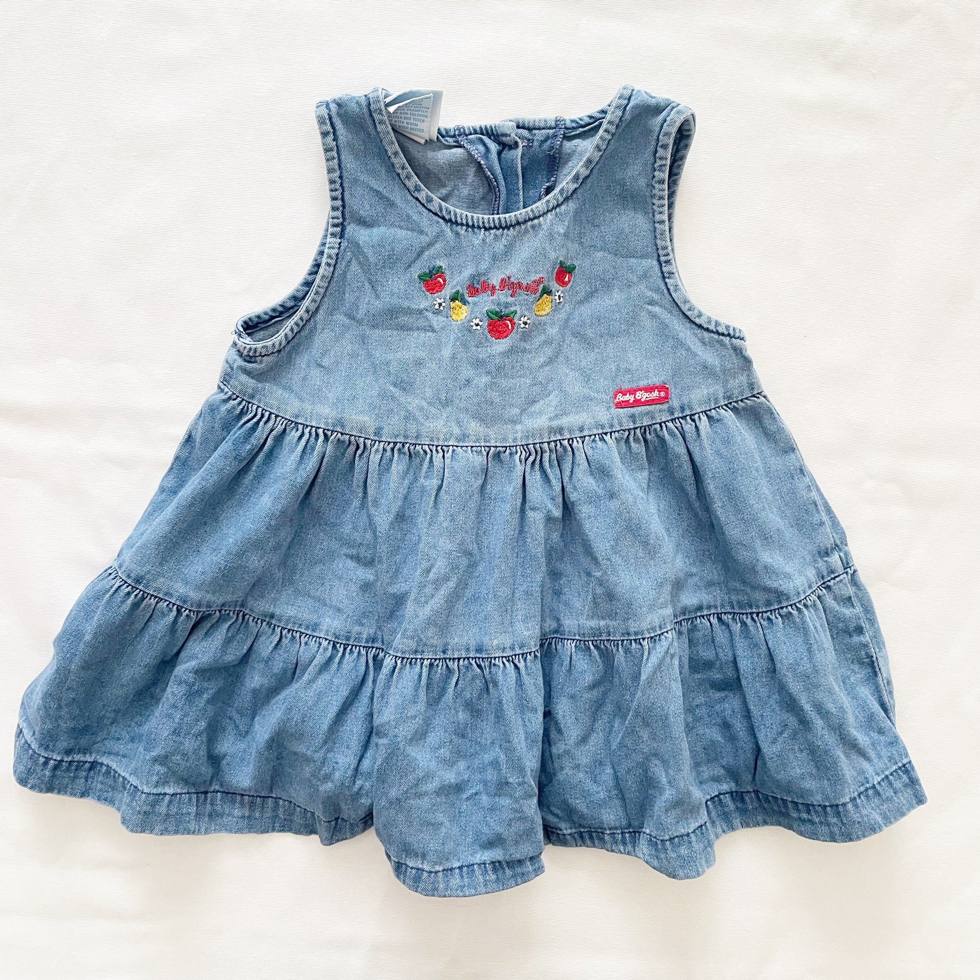 Vintage Oshkosh Baby B’gosh Fruit Embroidered Twirl Dress