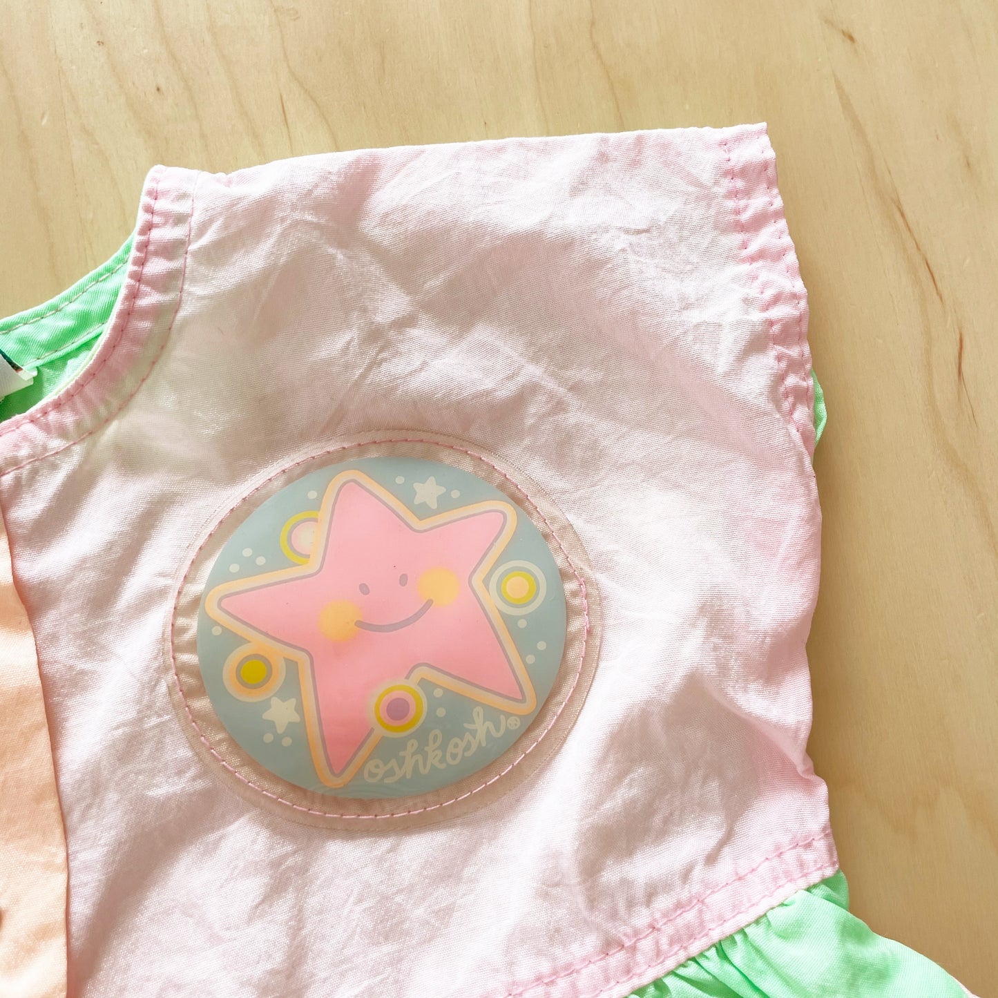 Vintage OshKosh Nylon Star Romper - Yellow Clover Vintage Kids Clothes