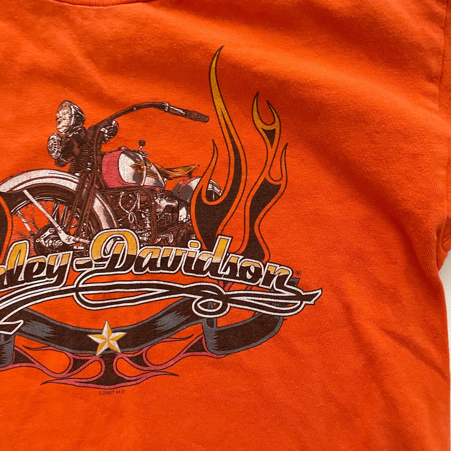 Harley-Davidson Graphic Tee • 6-8y - Yellow Clover Vintage Kids Clothes