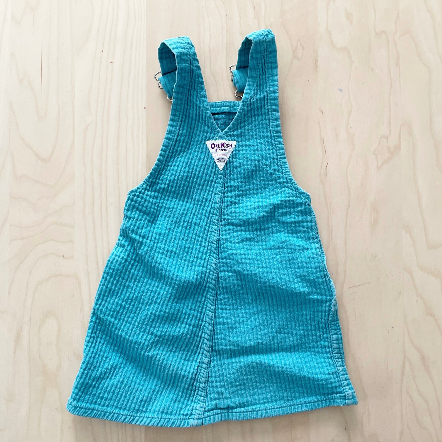 OshKosh Teal Textured Skirtall - Yellow Clover Vintage Kids Clothes