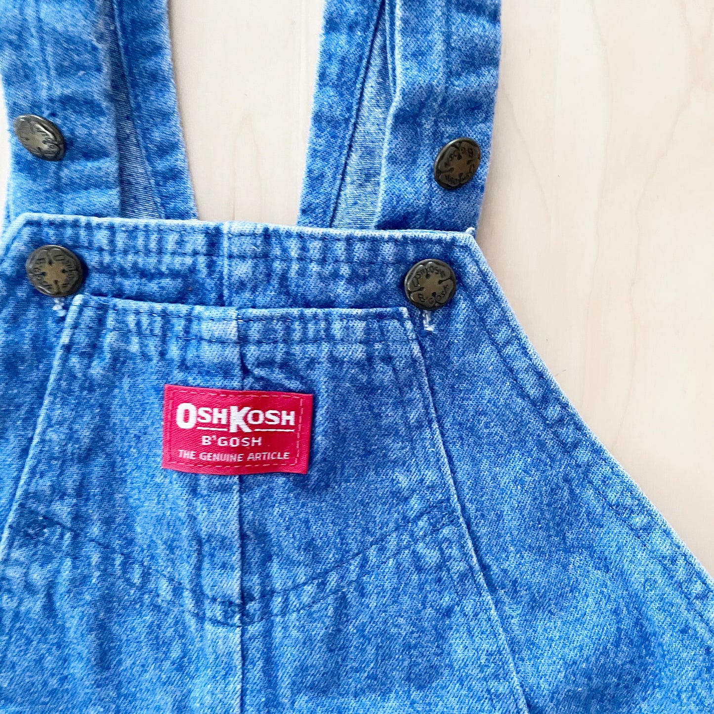 OshKosh Baseball Bear Denim Shortalls
