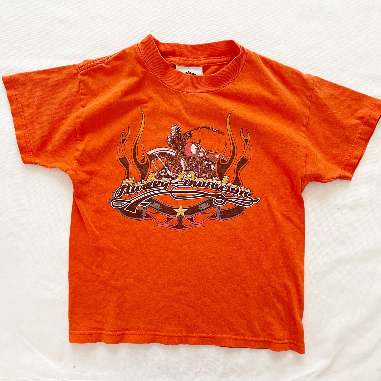 Harley-Davidson Graphic Tee • 6-8y - Yellow Clover Vintage Kids Clothes