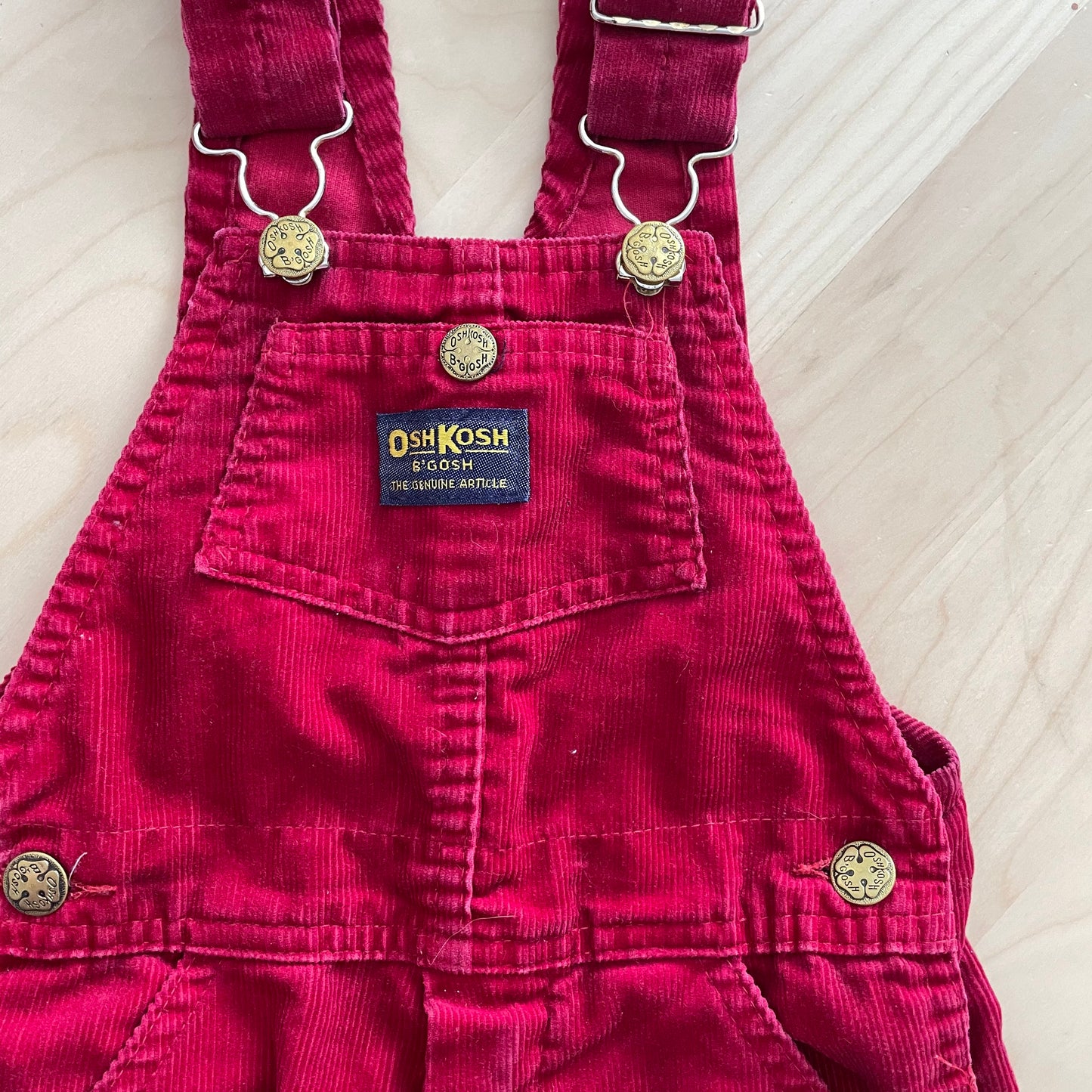 OshKosh Dark Red Fine Cord Overalls