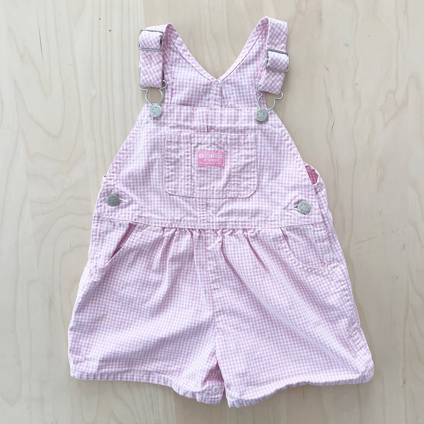 OshKosh Pink Gingham Shortalls