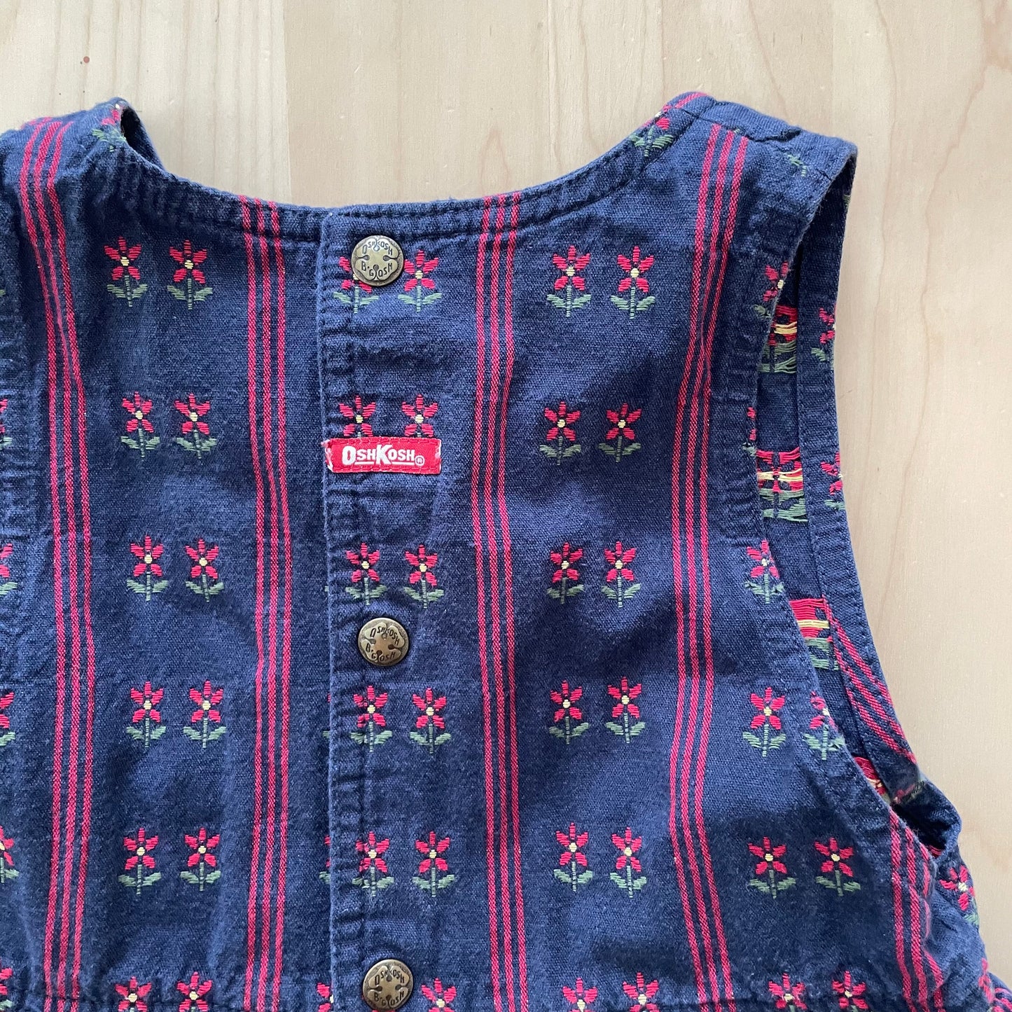 OshKosh Floral Woven Dress - Yellow Clover Vintage Kids Clothes