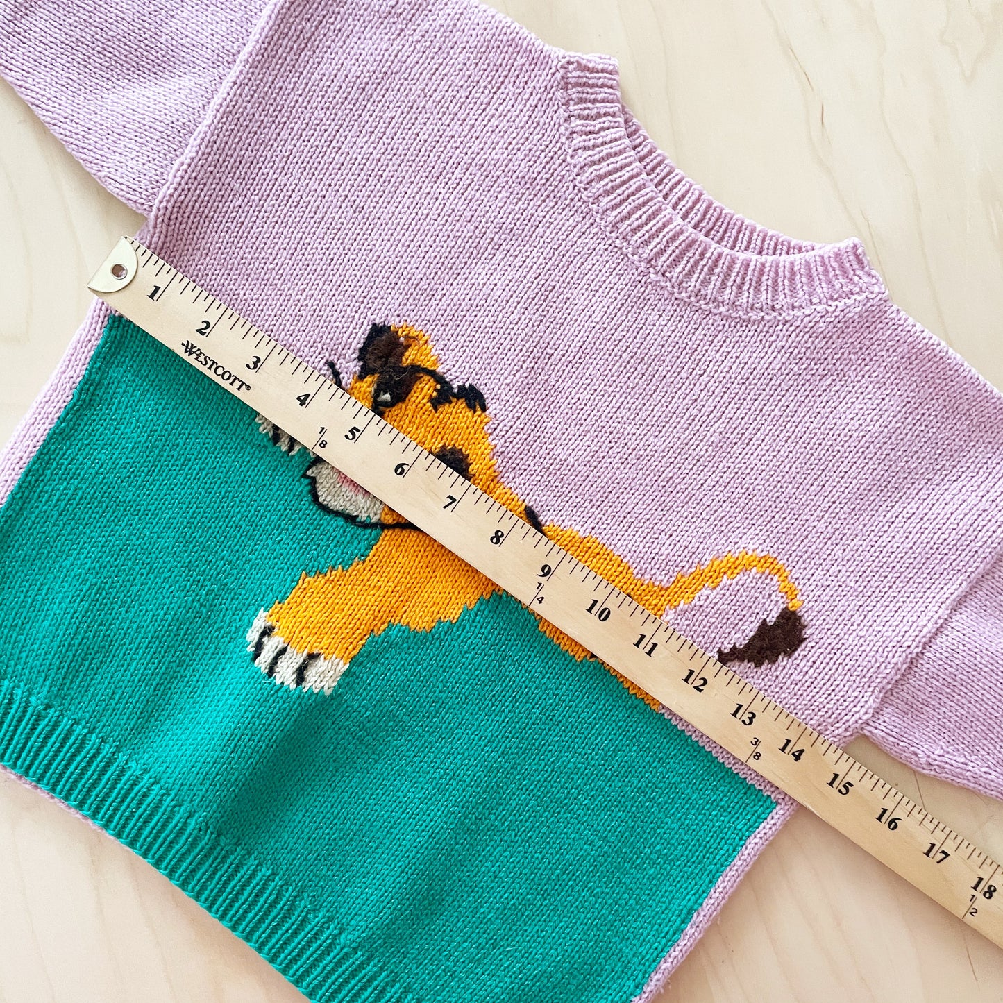 Handknit Lion King Simba Sweater - Yellow Clover Vintage Kids Clothes
