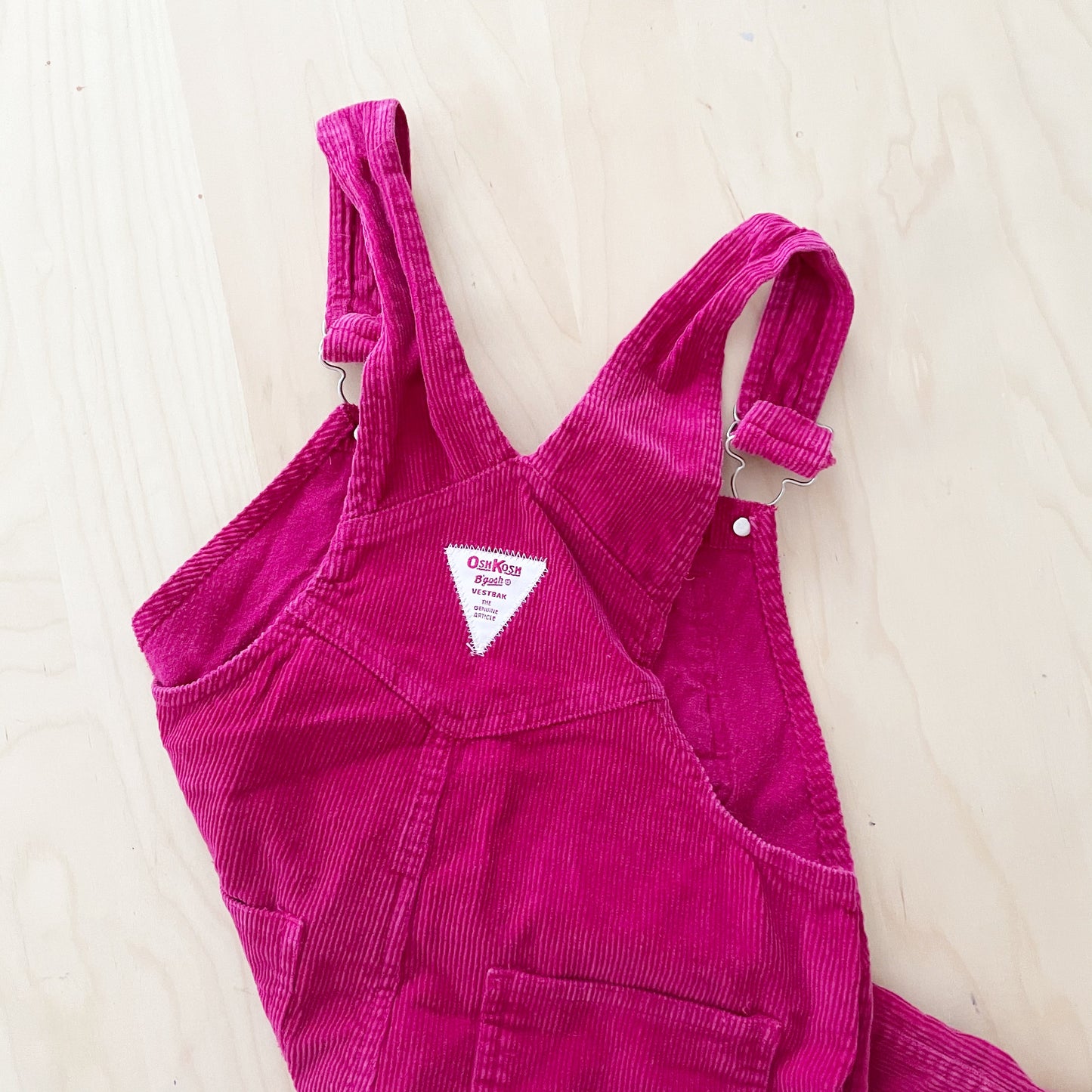 Vintage OshKosh Cranberry Cord Overalls