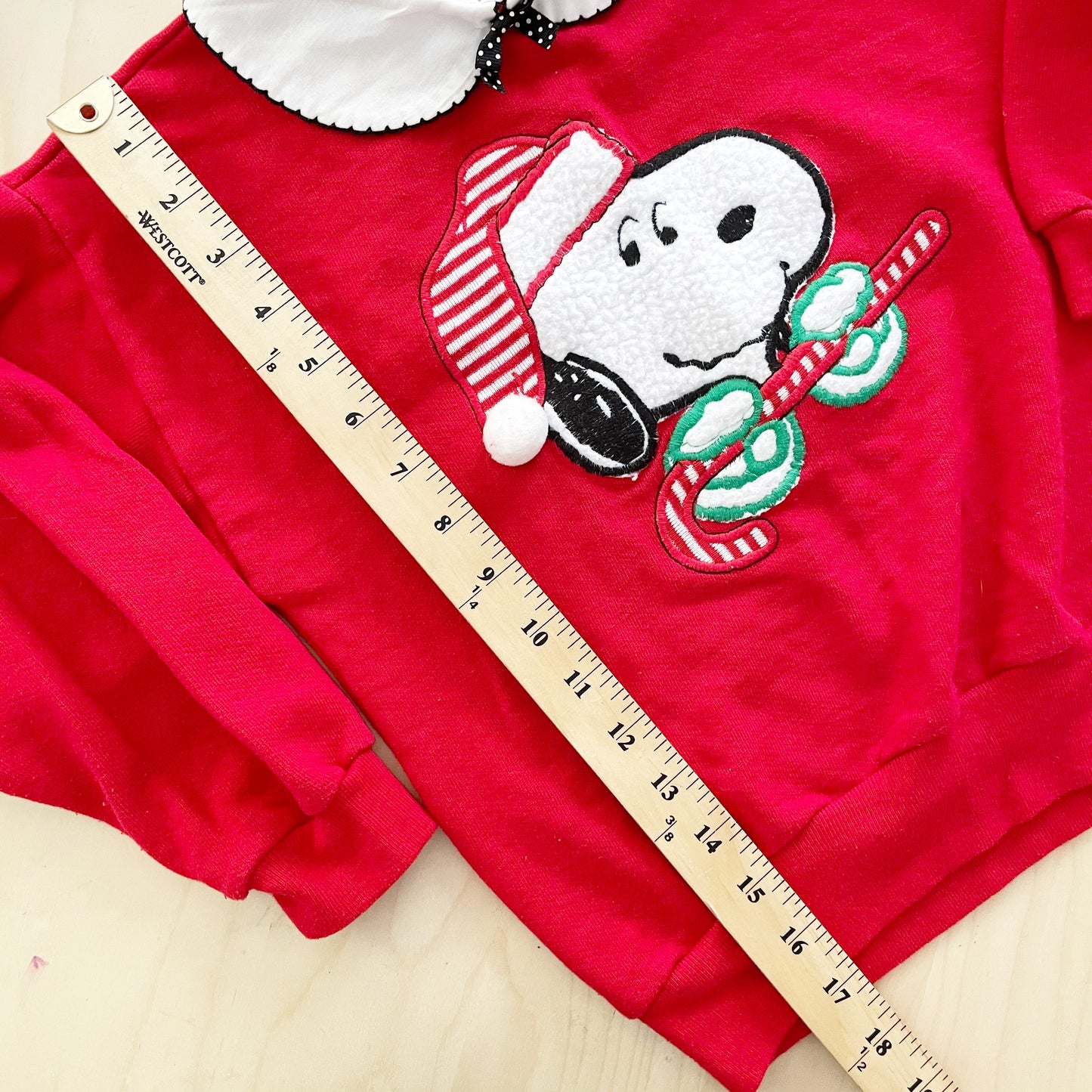 Snoopy Holiday Collared Sweatshirt - Yellow Clover Vintage Kids Clothes