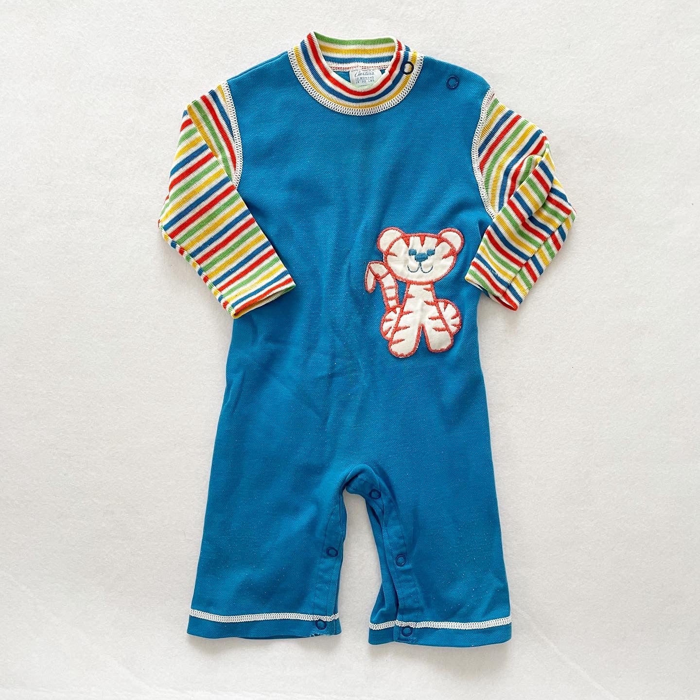 Carter’s Tiger Striped Jumpsuit - Yellow Clover Vintage Kids Clothes