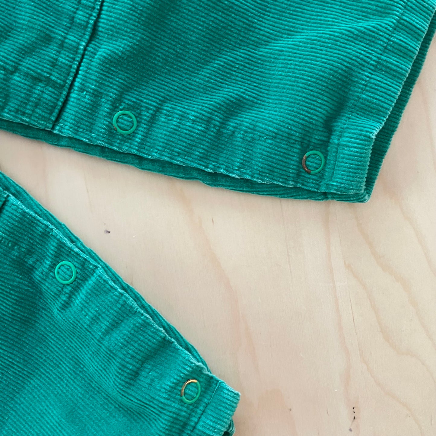 Lands’ End Green Cord Overalls - Yellow Clover Vintage Kids Clothes