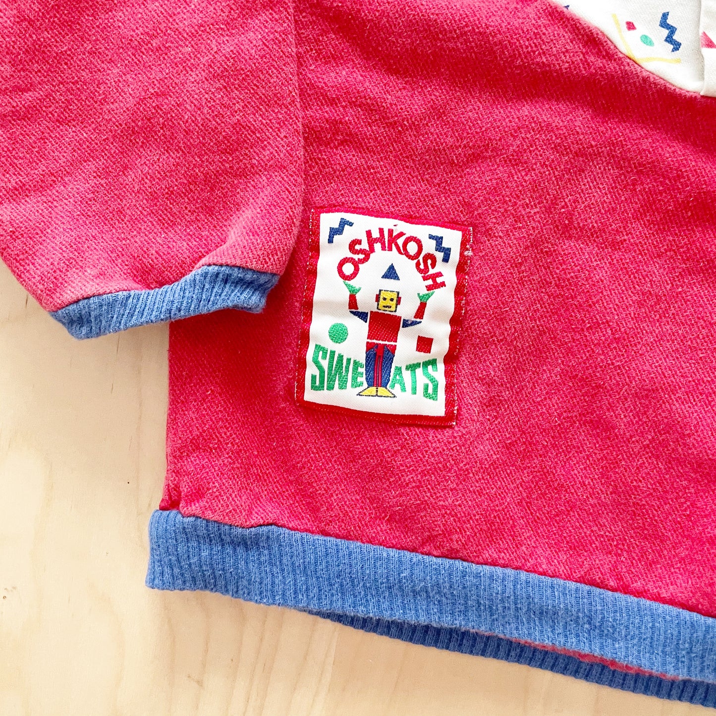 Vintage OshKosh Red Geo Print Sweatshirt