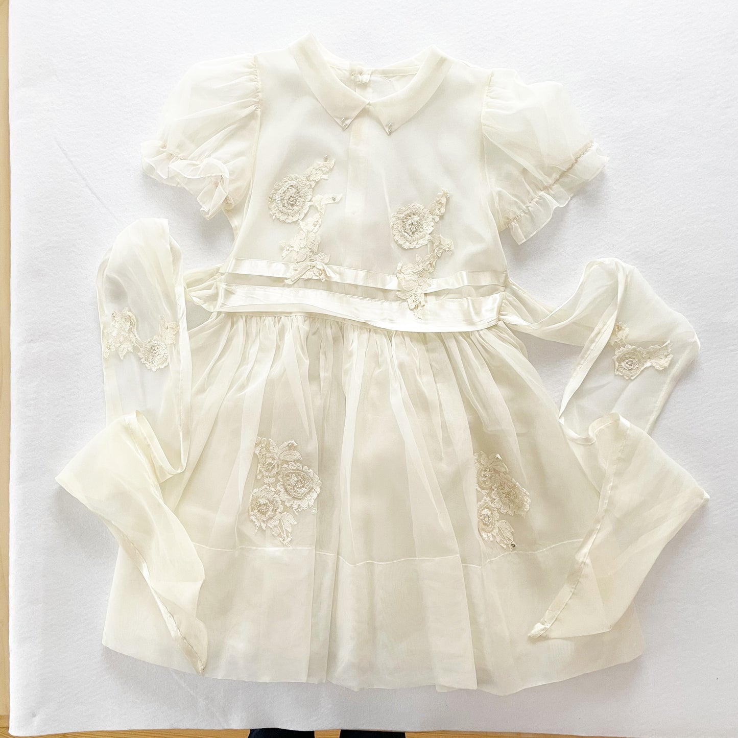 Sheer Lace Appliqué Dress