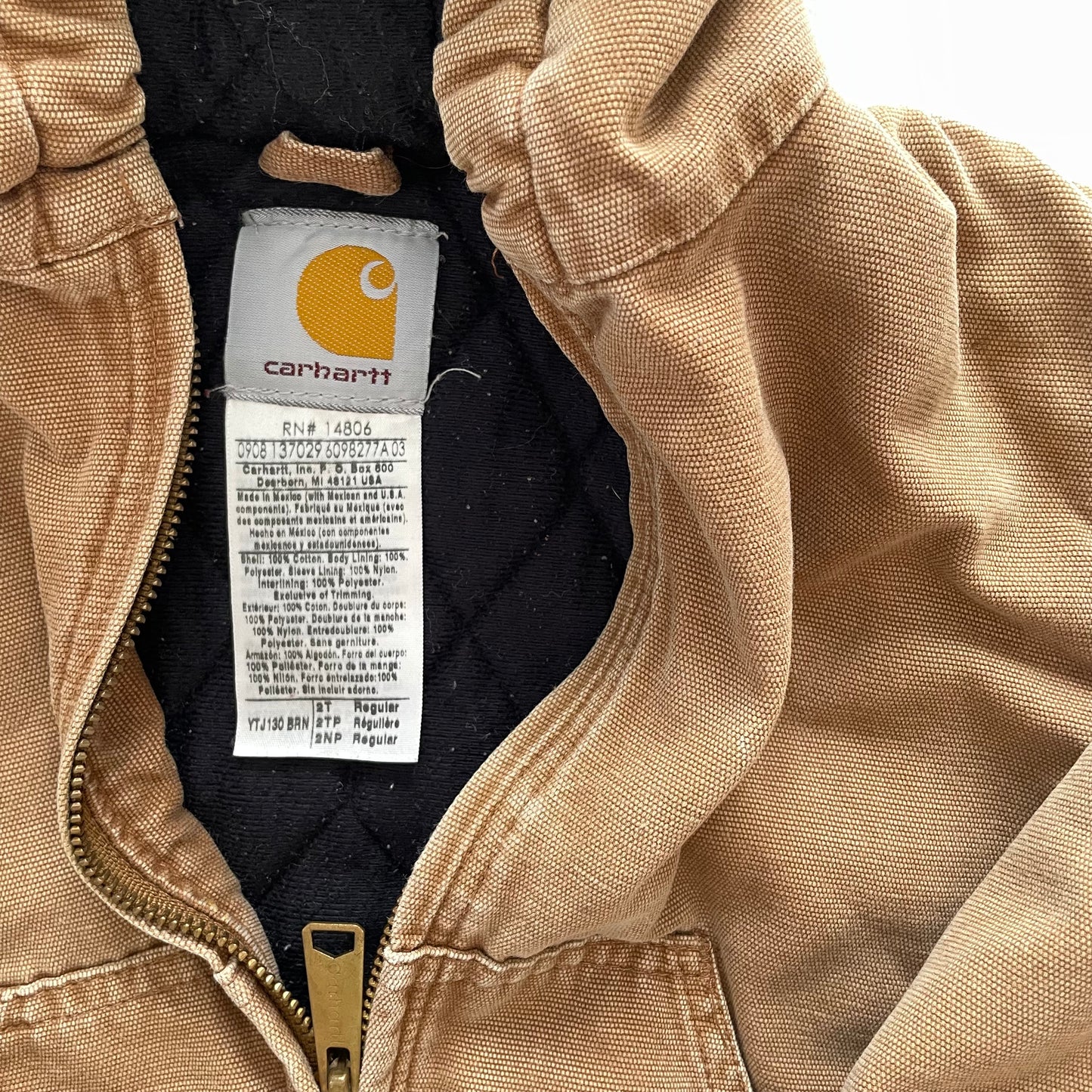 Carhartt Tan Jacket - Yellow Clover Vintage Kids Clothes