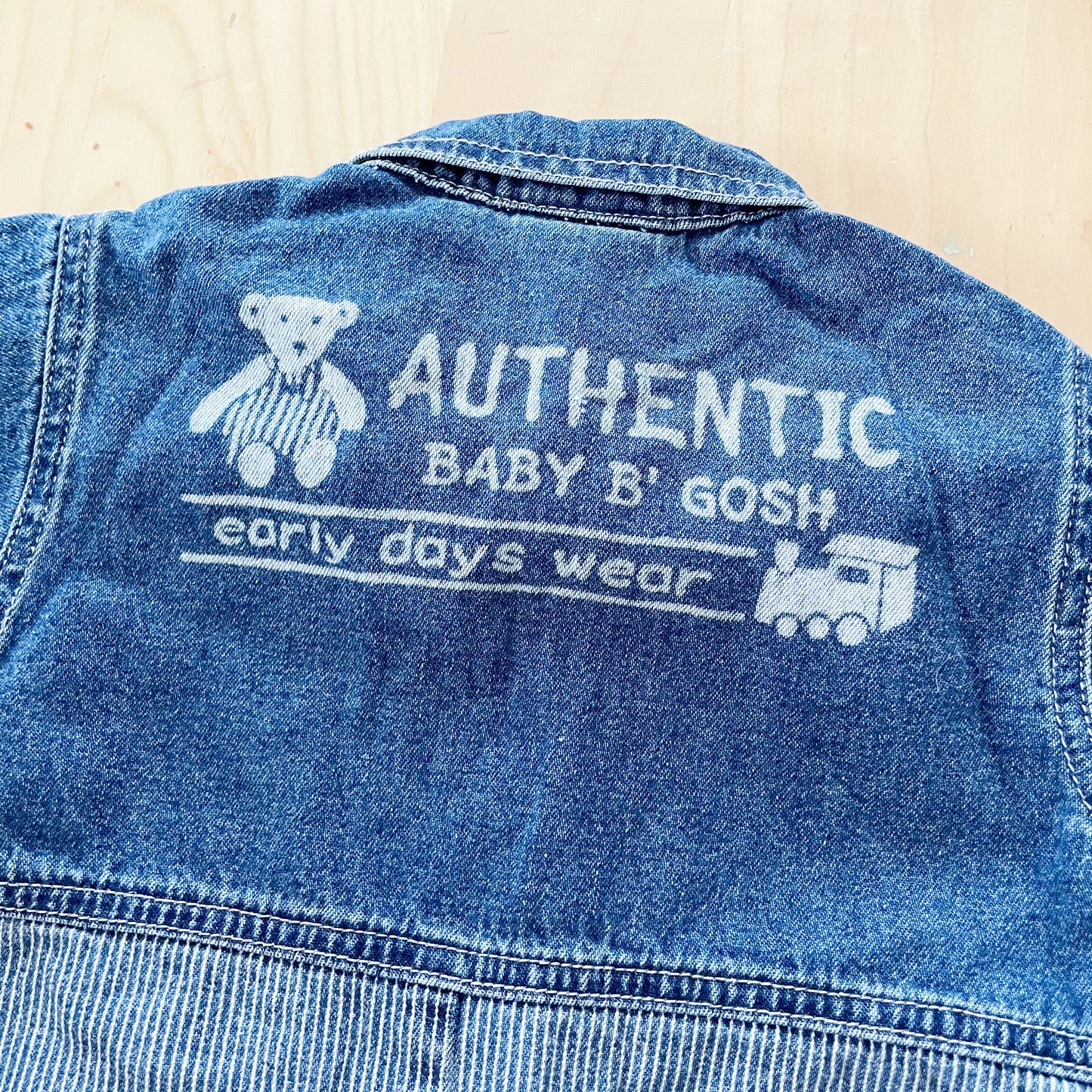 Vintage Baby B’gosh Authentic Denim Jumpsuit - Yellow Clover Vintage Kids Clothes