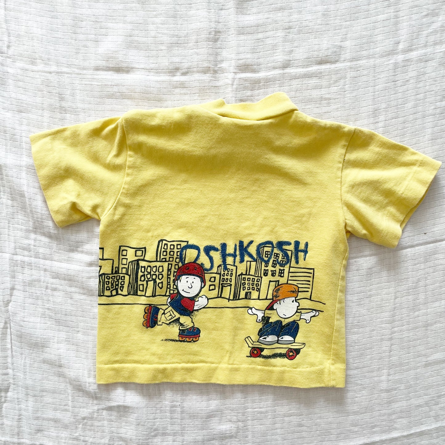 OshKosh City Kids Graphic Tee - Yellow Clover Vintage Kids Clothes