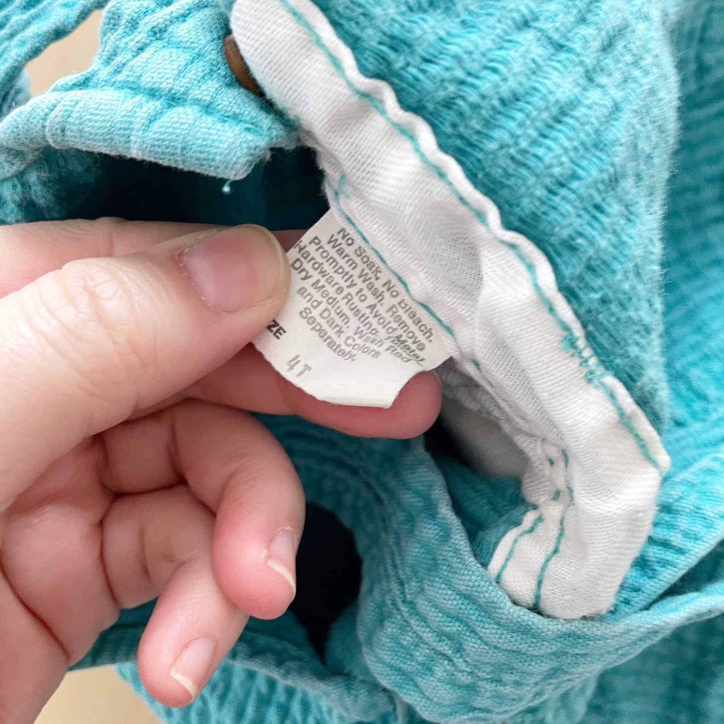 OshKosh Teal Textured Skirtall - Yellow Clover Vintage Kids Clothes