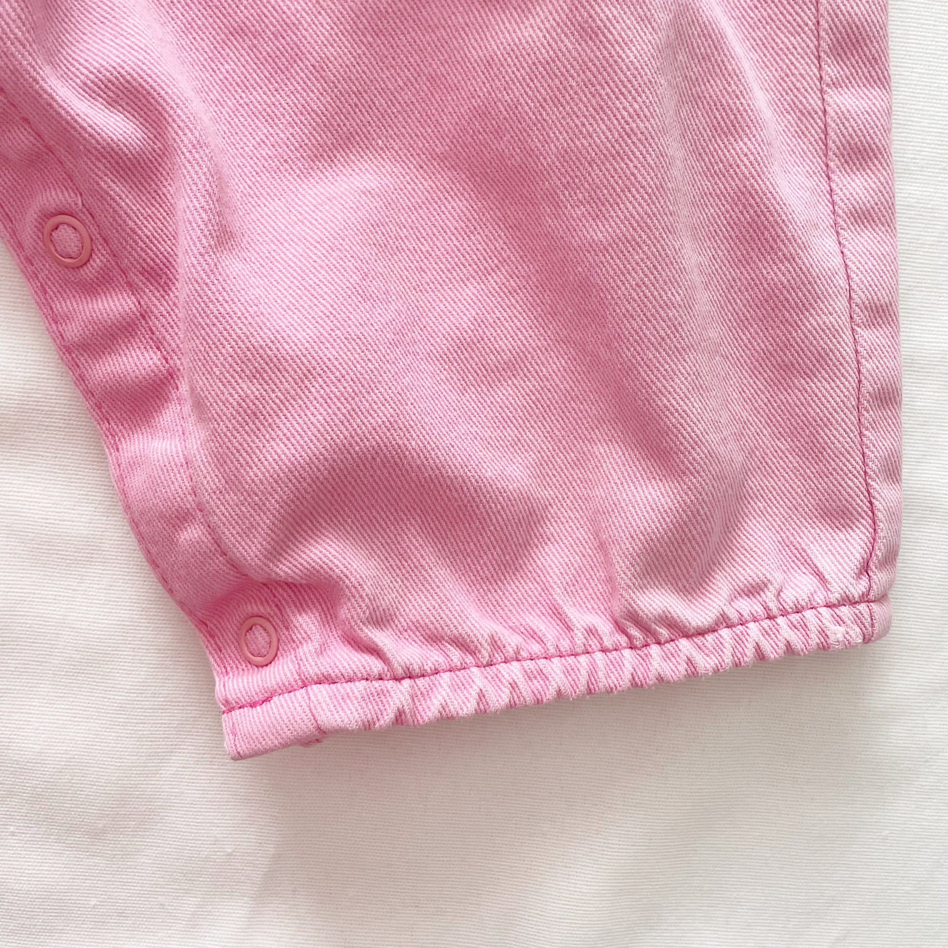 OshKosh Cross Front Bubble Gum Pink Overalls - Yellow Clover Vintage Kids Clothes