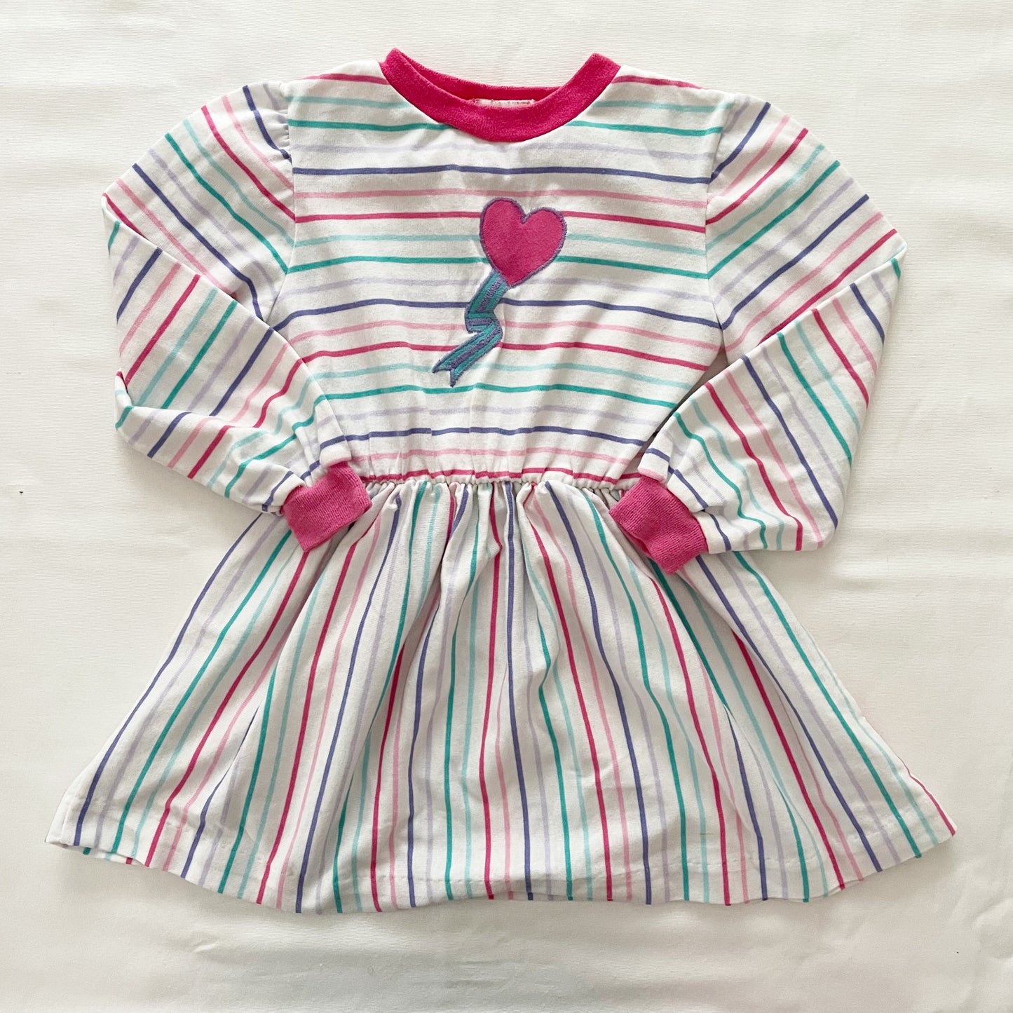 Vintage Healthtex Heart Appliqué Girls Dress