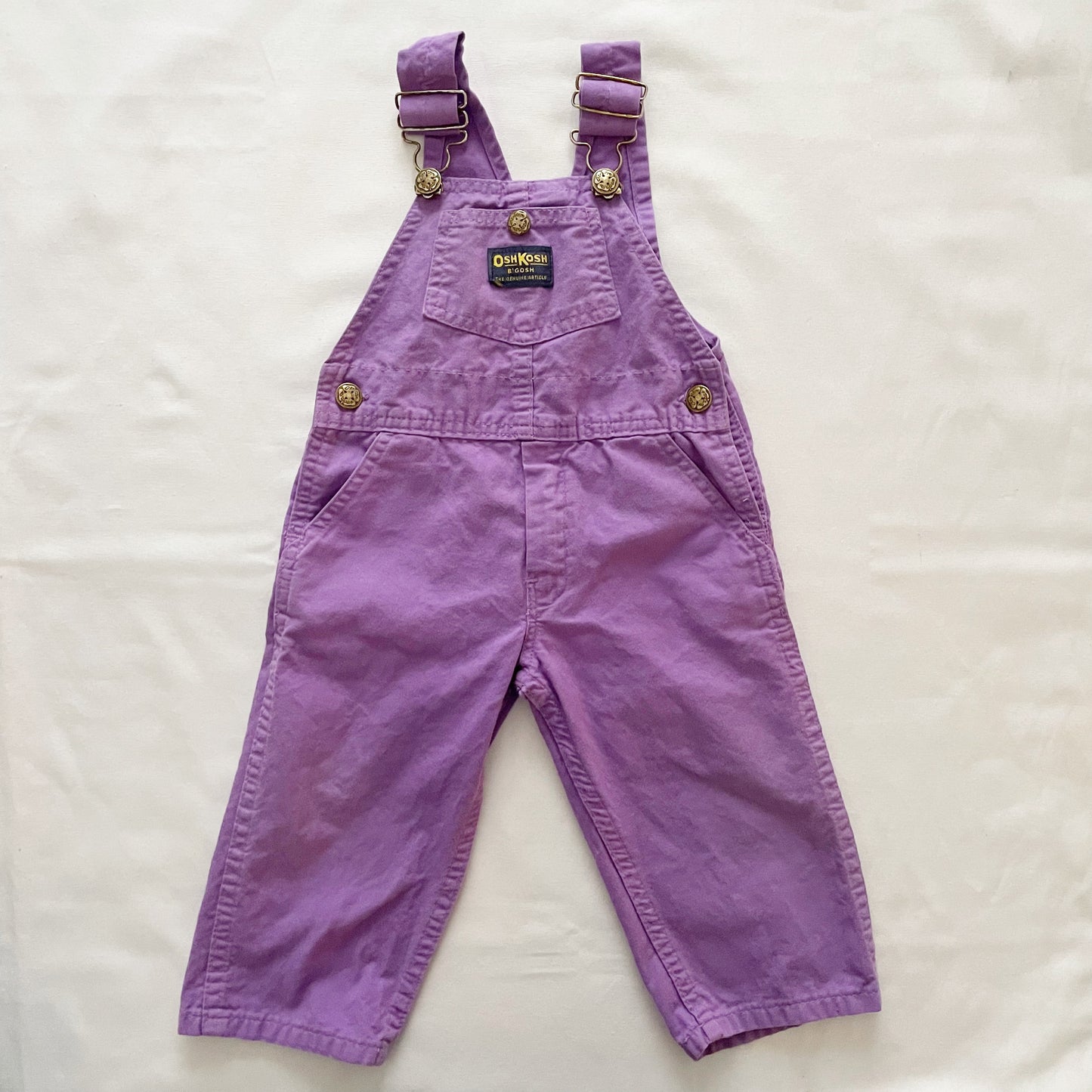 OshKosh Solid Purple Overalls - Yellow Clover Vintage Kids Clothes