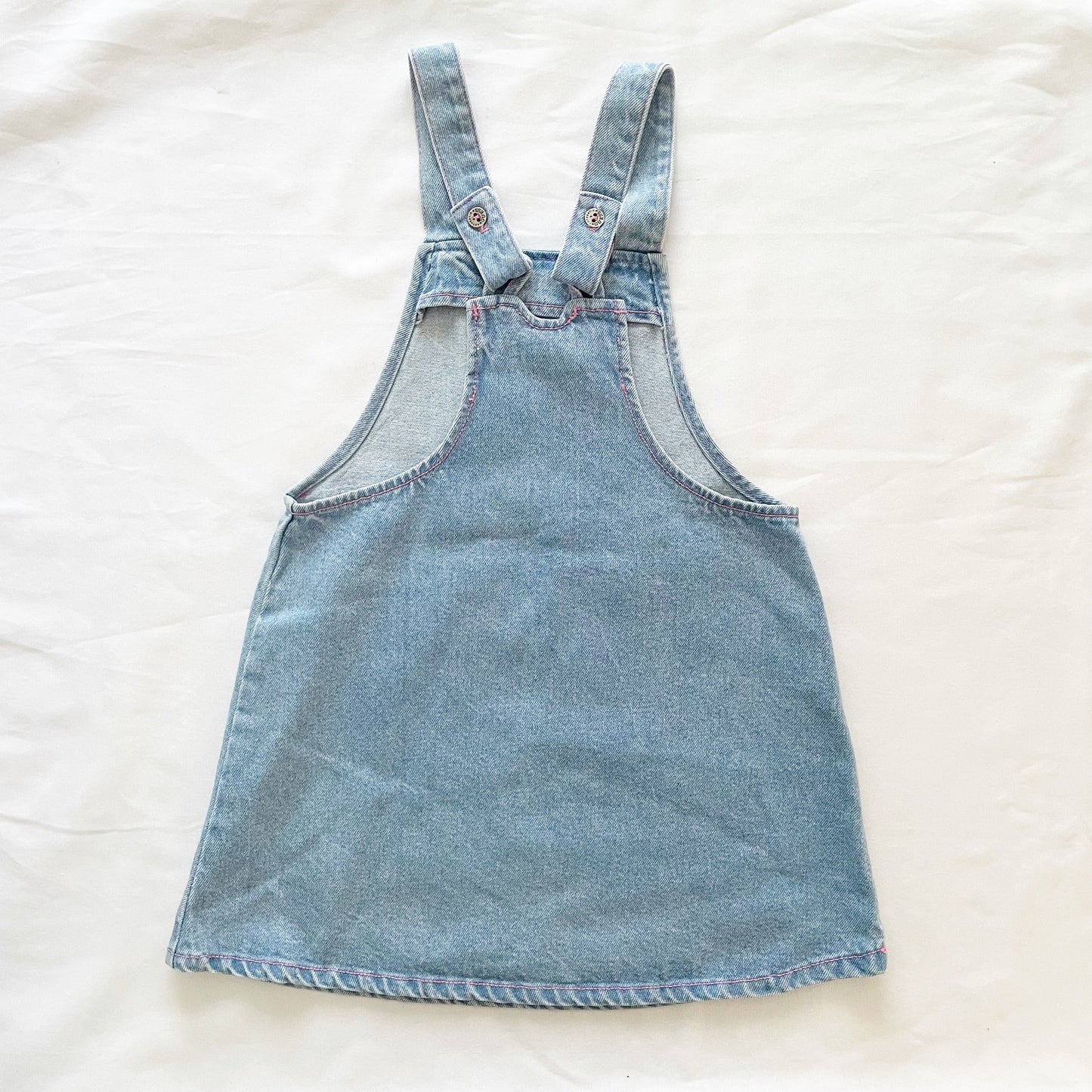 Guess Flower Appliqué Denim Dress - Yellow Clover Vintage Kids Clothes