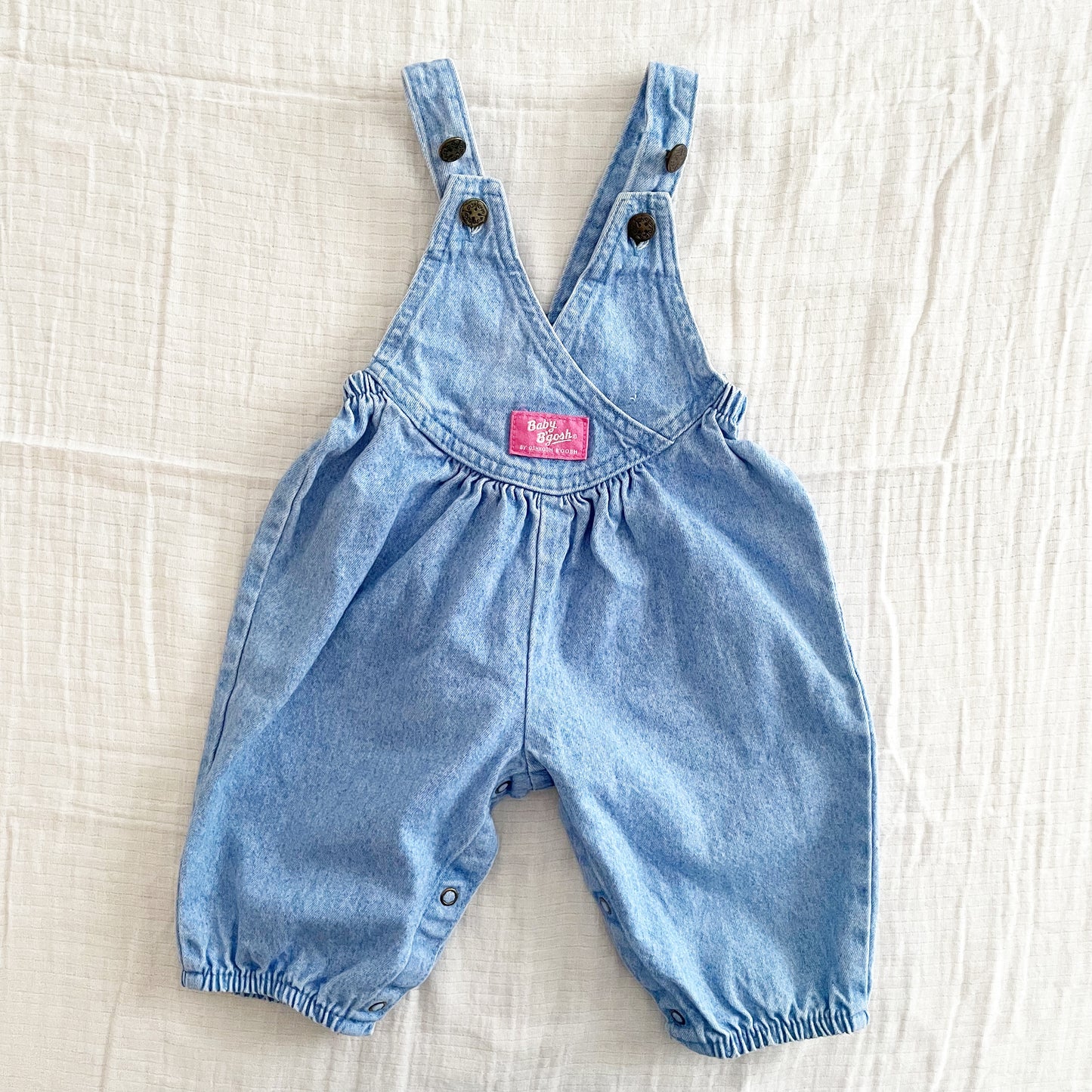 Baby B’gosh Cross Front Bubble Overalls - Yellow Clover Vintage Kids Clothes