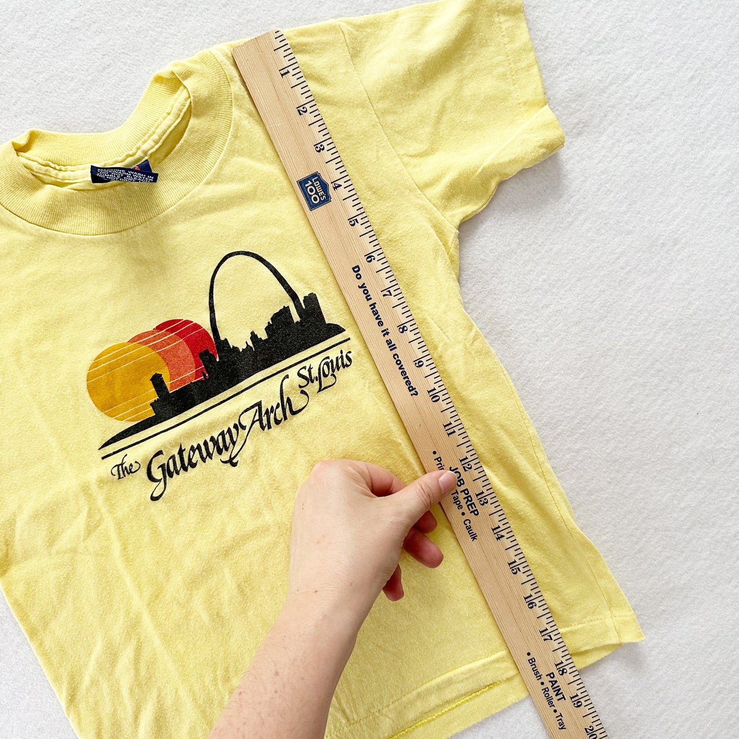 St. Louis Arch Tourist Tee - Yellow Clover Vintage Kids Clothes