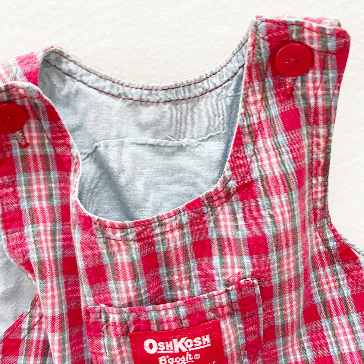 OshKosh Plaid Pinafore Dress - Yellow Clover Vintage Kids Clothes