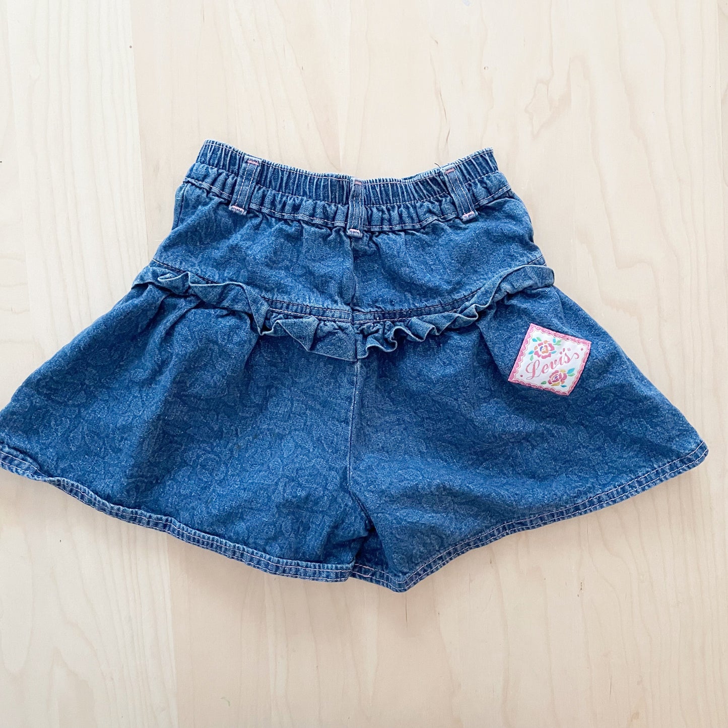 Levi’s Floral Print Culotte Shorts - Yellow Clover Vintage Kids Clothes
