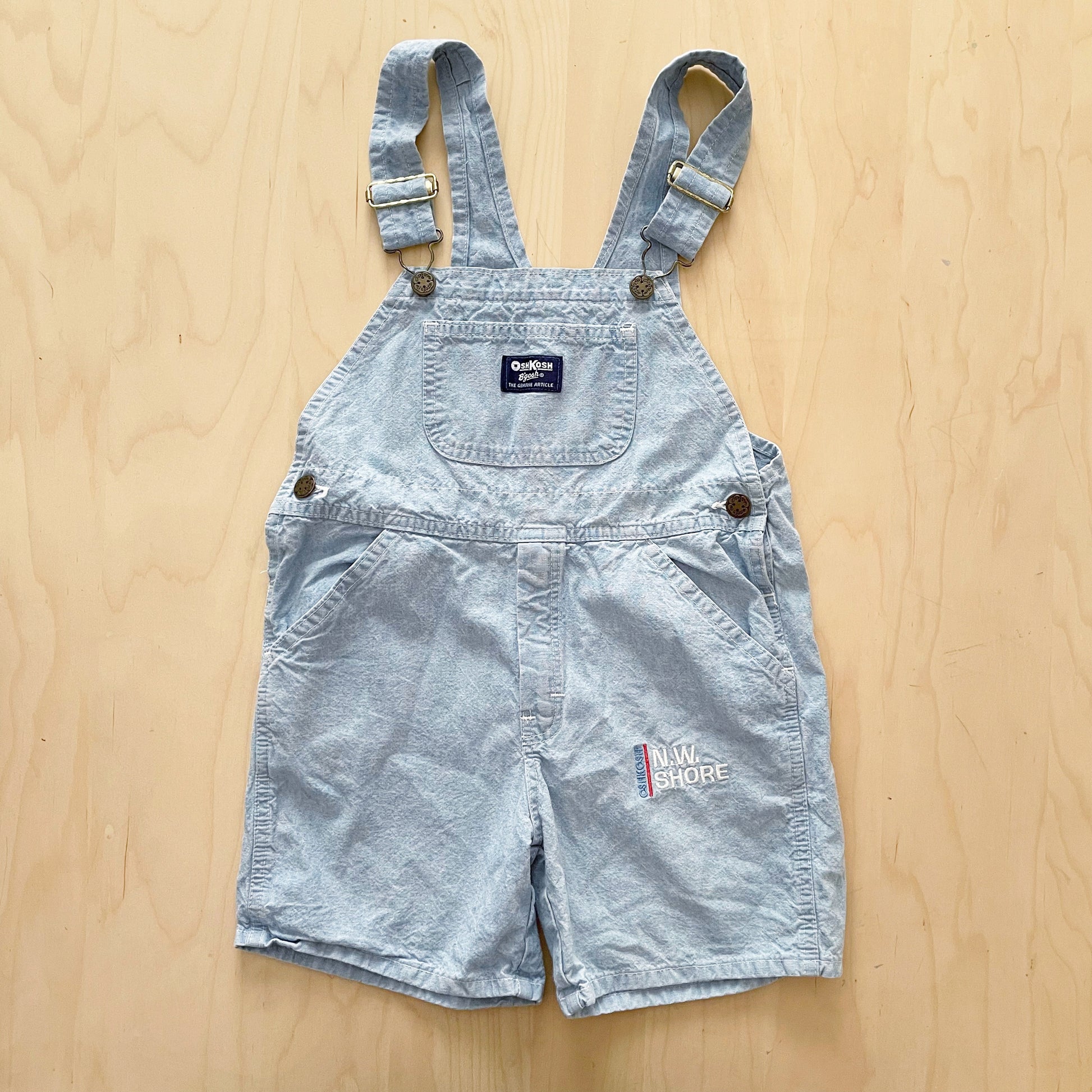 Vintage OshKosh Chambray Nautical Shortalls
