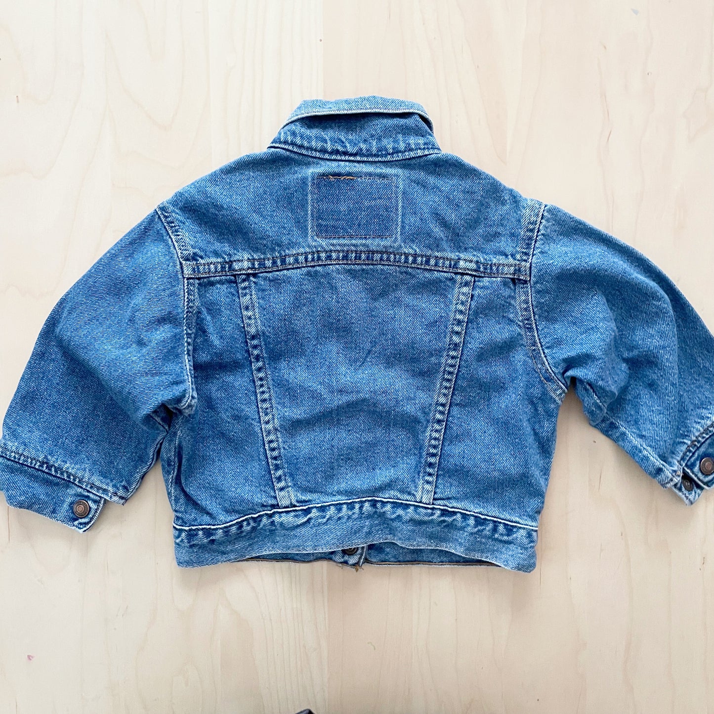 Levi’s Medium Wash White Tab Jacket - Yellow Clover Vintage Kids Clothes