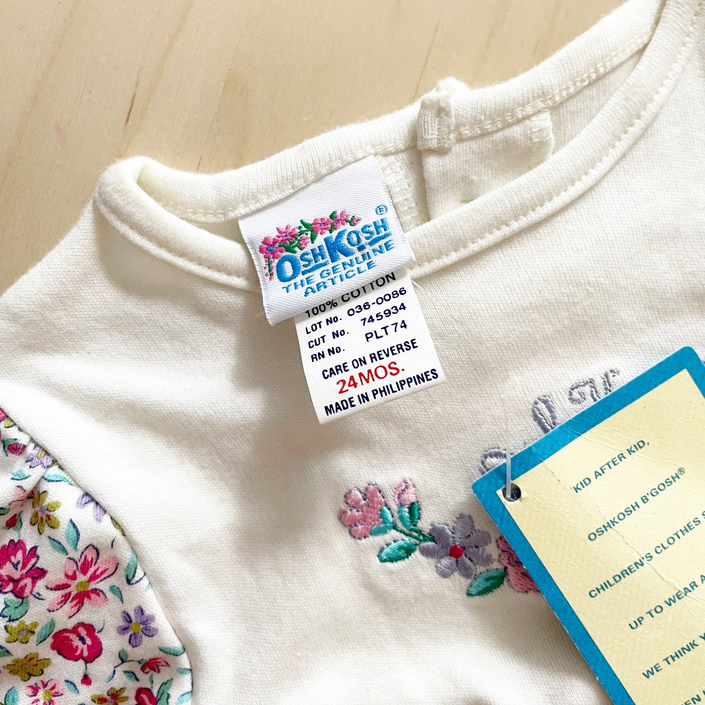 Deadstock Baby B’gosh Floral Jersey Romper