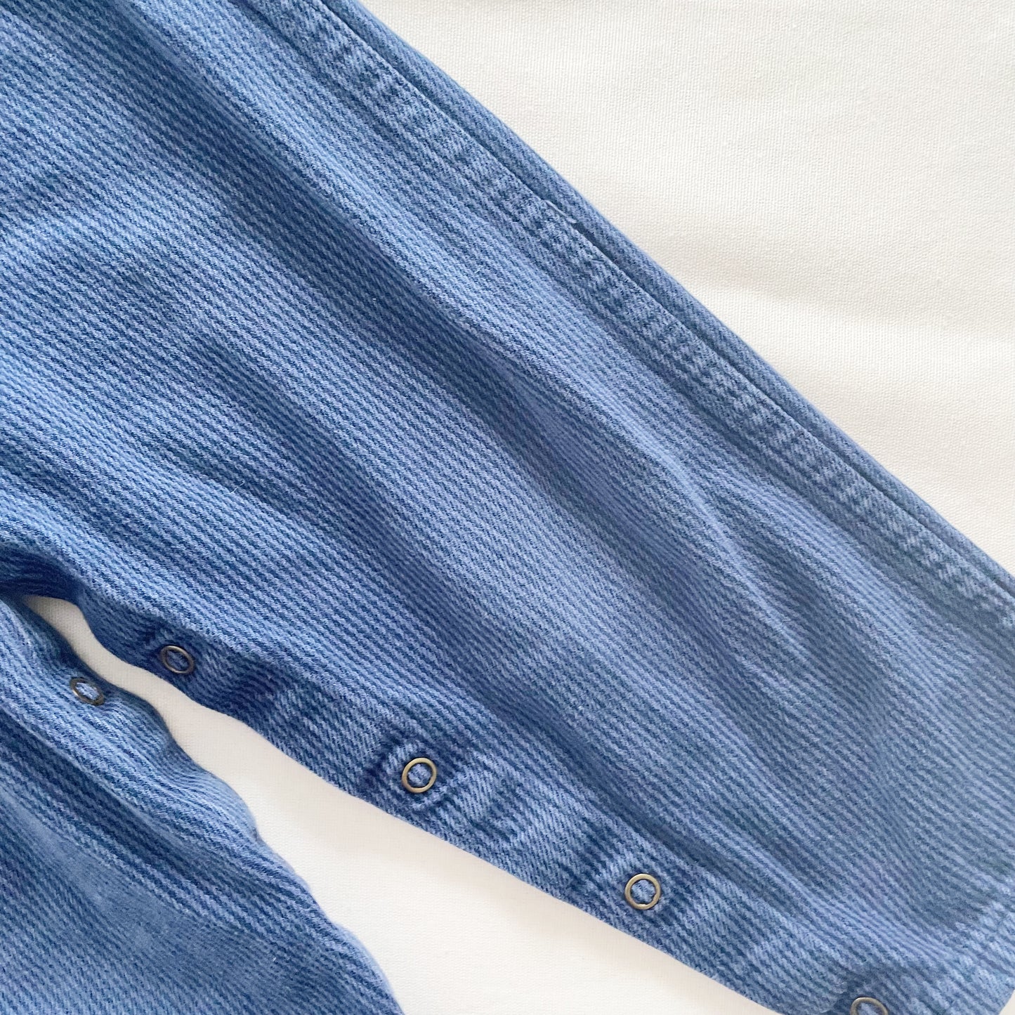 OshKosh Dark Blue Thin Striped Overalls - Yellow Clover Vintage Kids Clothes