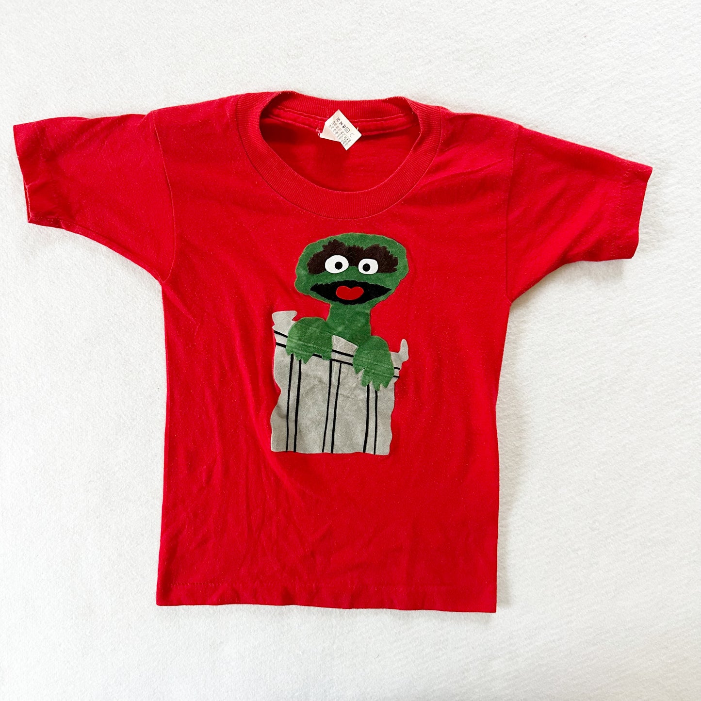 Handmade Oscar the Grouch Tee - Yellow Clover Vintage Kids Clothes