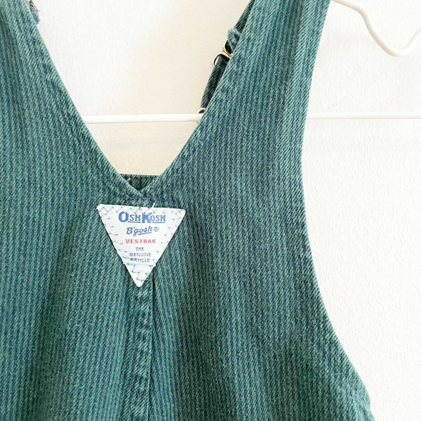 OshKosh Dark Green Stripe Overalls