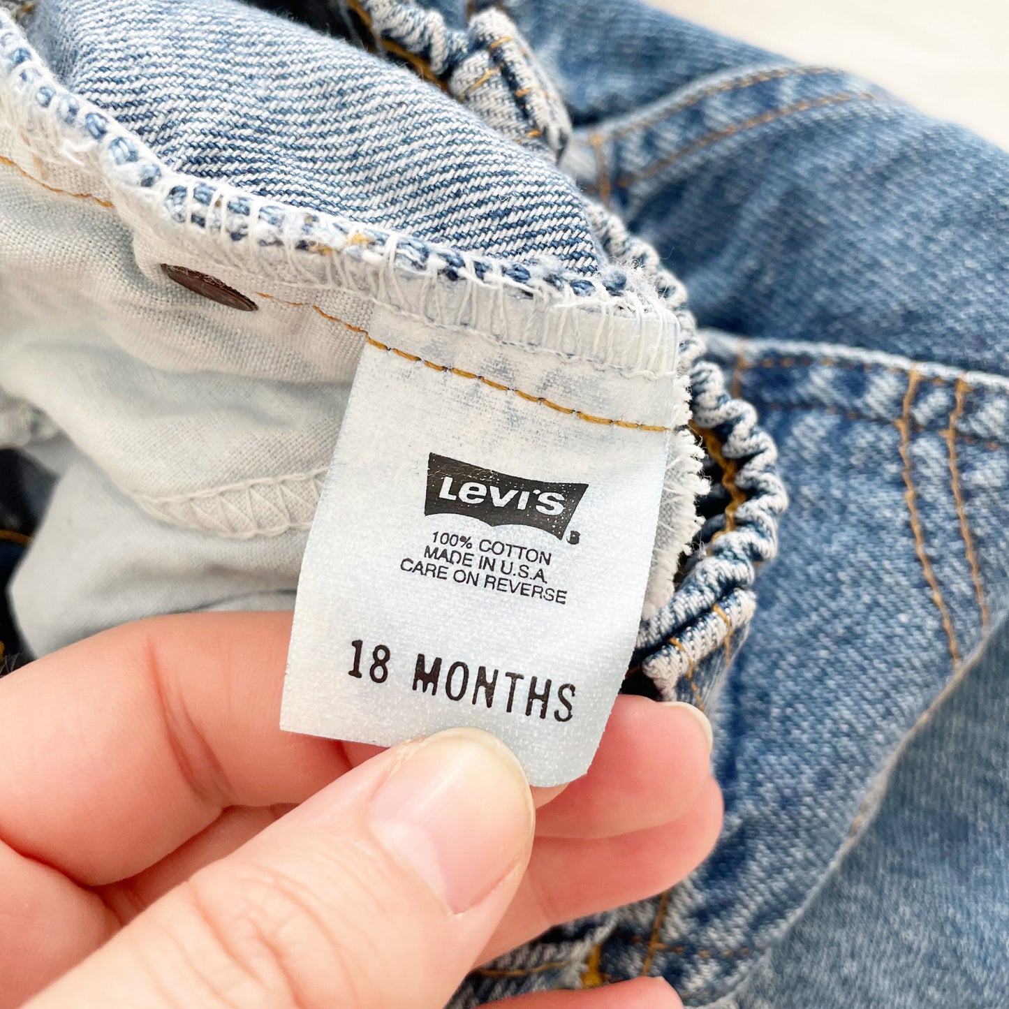 Levi’s Medium Wash Orange Tab Jeans