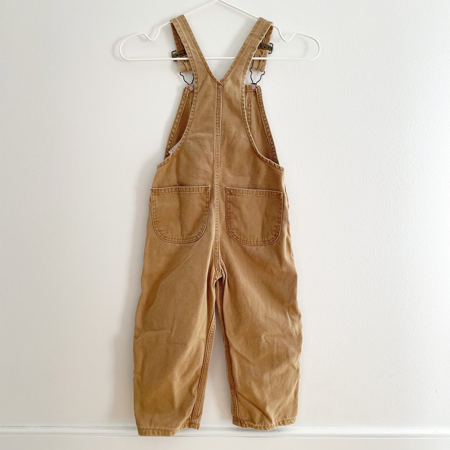Carhartt Tan Reinforced Knee Overalls • 4T - Yellow Clover Vintage Kids Clothes