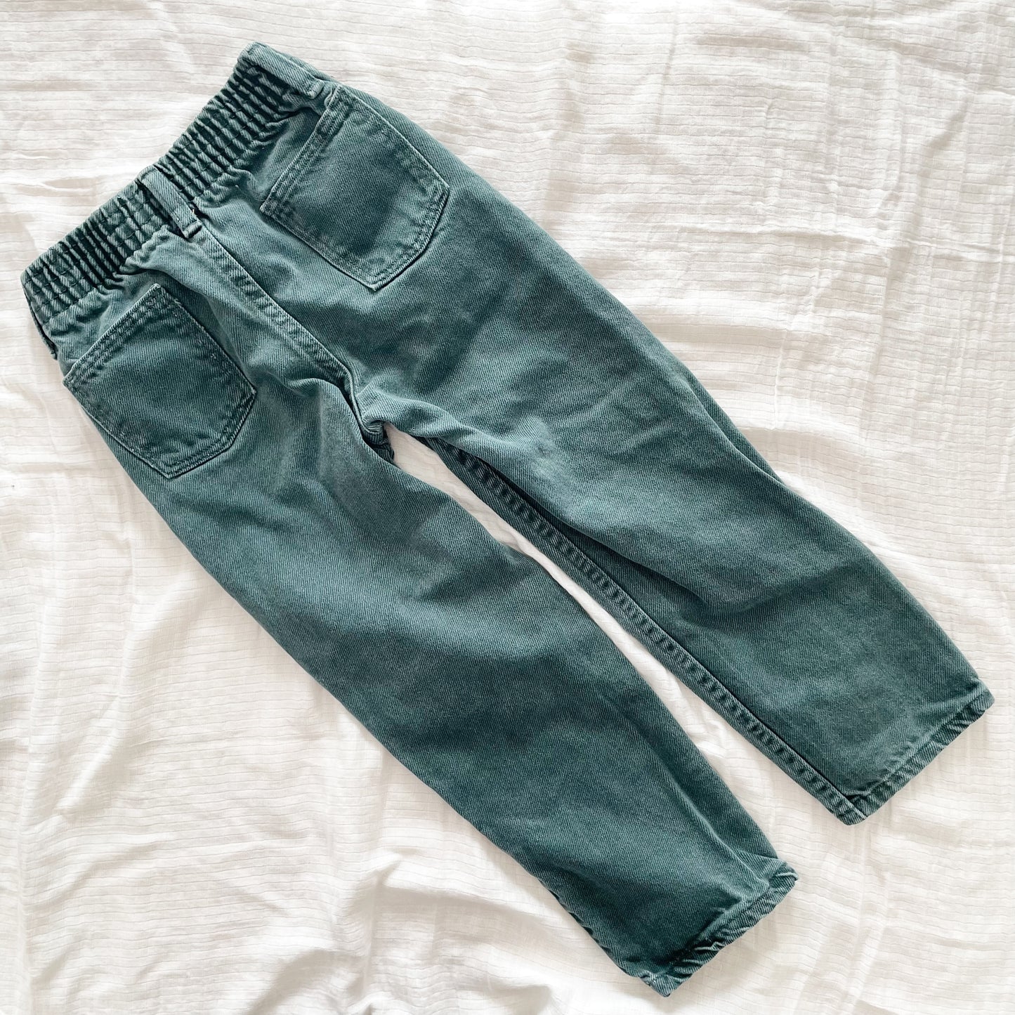 Rustler Green Denim Jeans - Yellow Clover Vintage Kids Clothes
