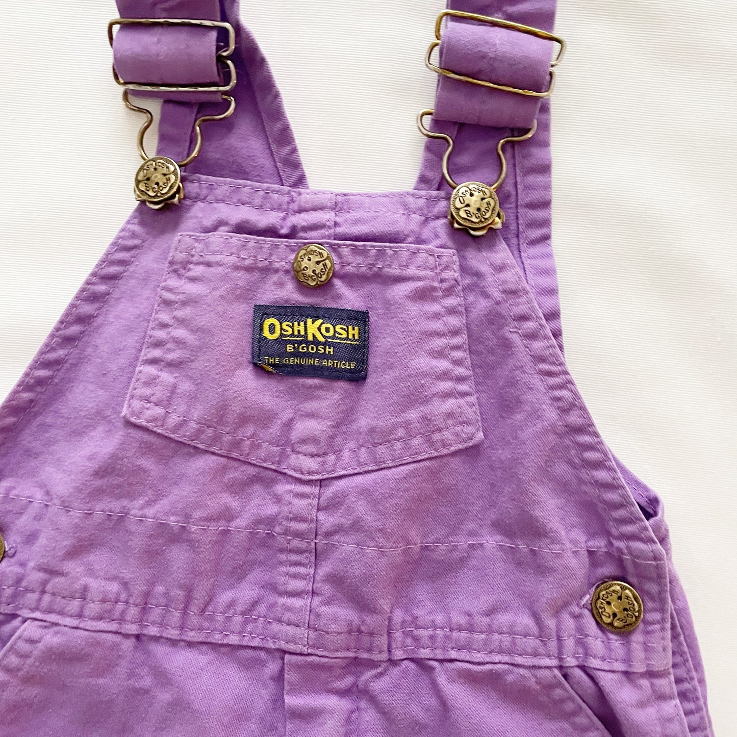 OshKosh Solid Purple Overalls - Yellow Clover Vintage Kids Clothes