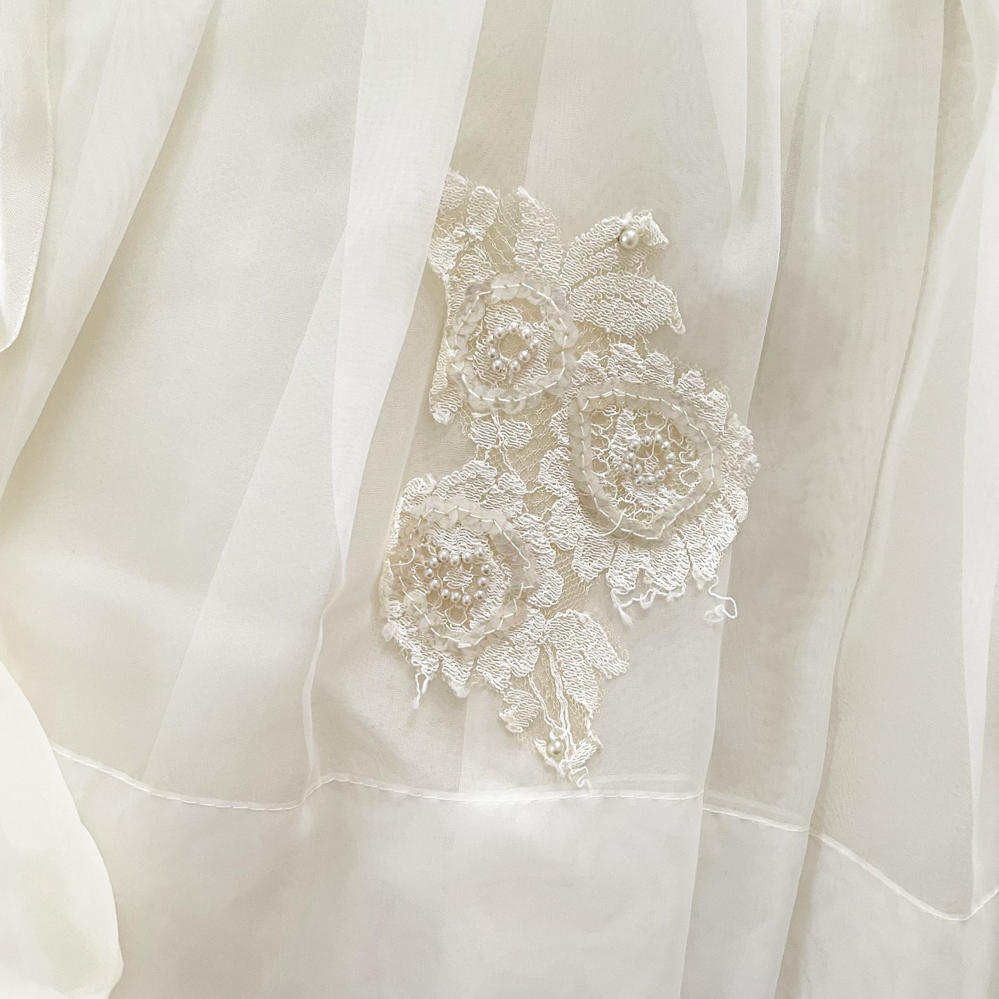 Sheer Lace Appliqué Dress