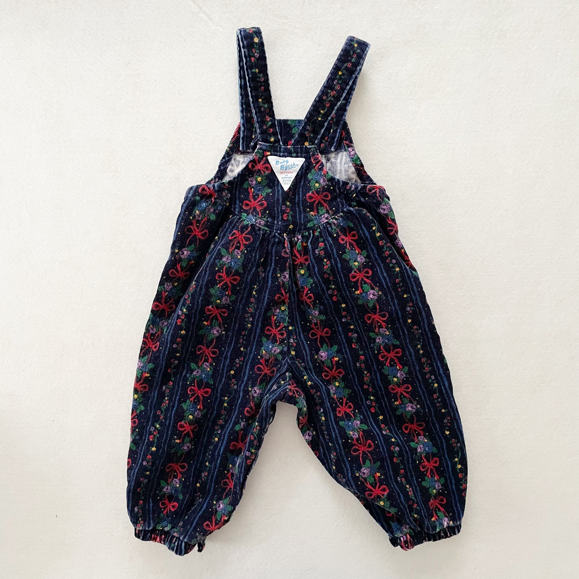 Baby B’gosh Floral Ribbon Cord Bubble Overalls - Yellow Clover Vintage Kids Clothes
