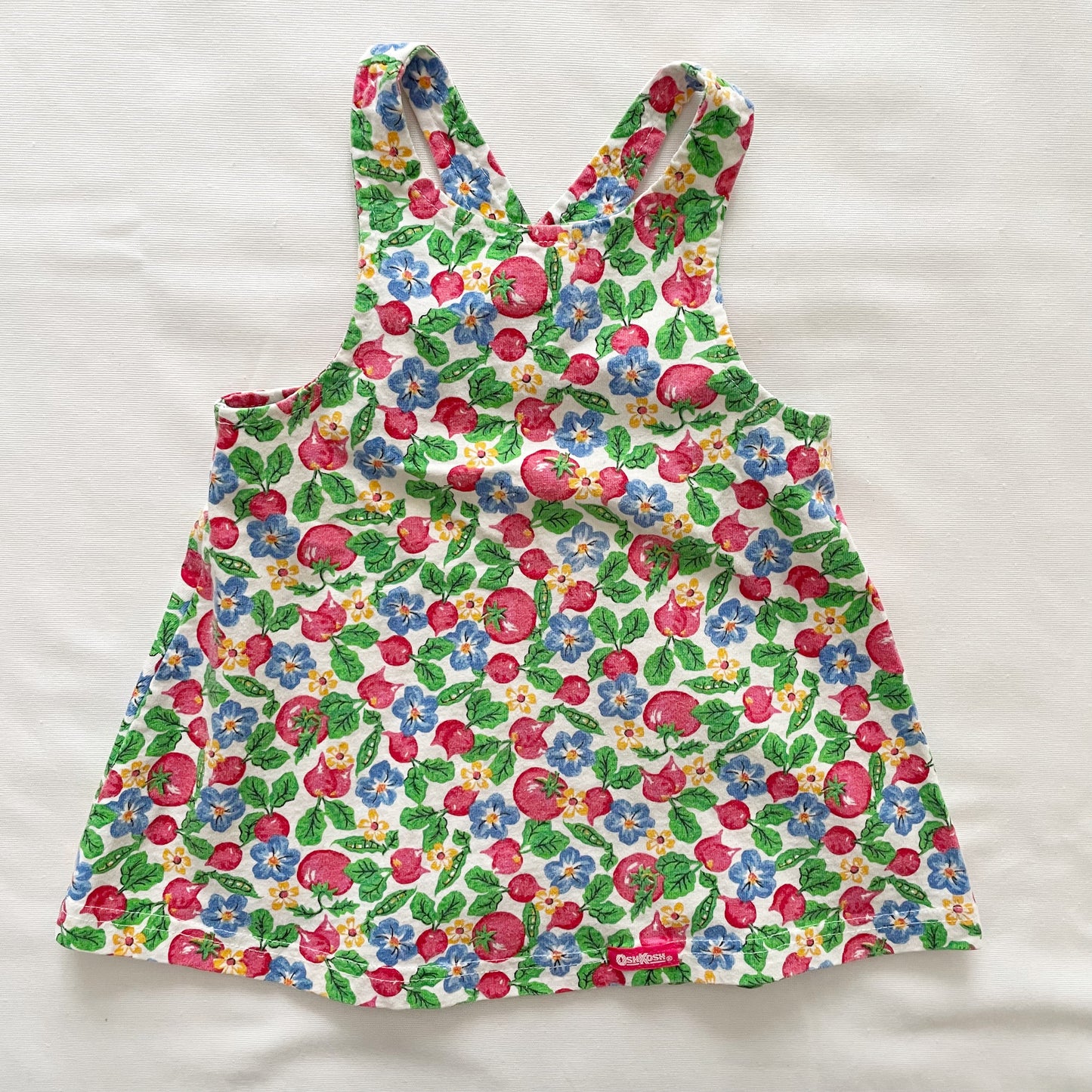 OshKosh Veggie Floral Jersey Tunic - Yellow Clover Vintage Kids Clothes