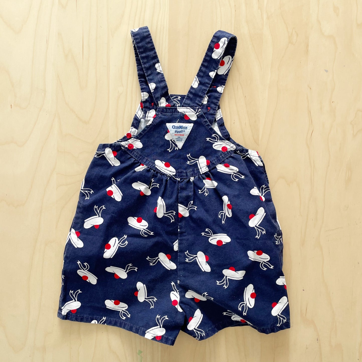 OshKosh Sailor Hat Shortalls - Yellow Clover Vintage Kids Clothes