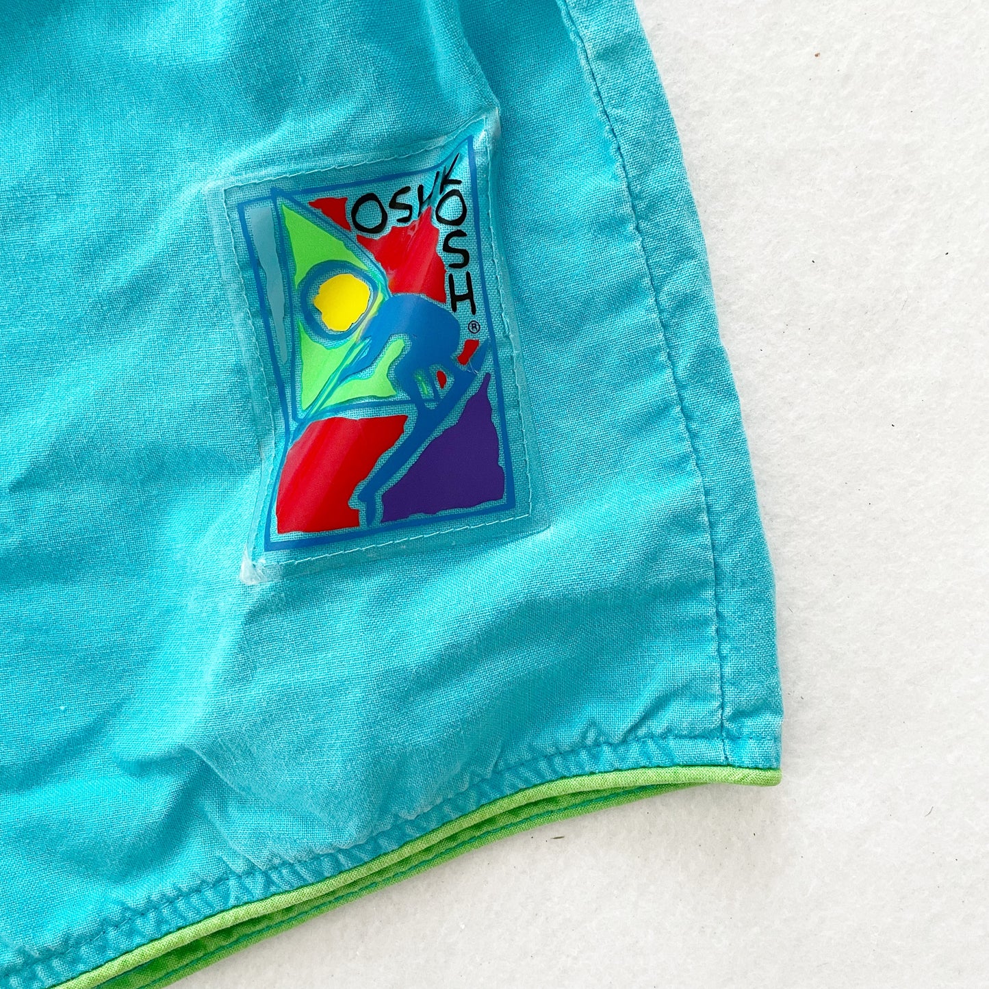 OshKosh Windsurfer Shorts - Yellow Clover Vintage Kids Clothes
