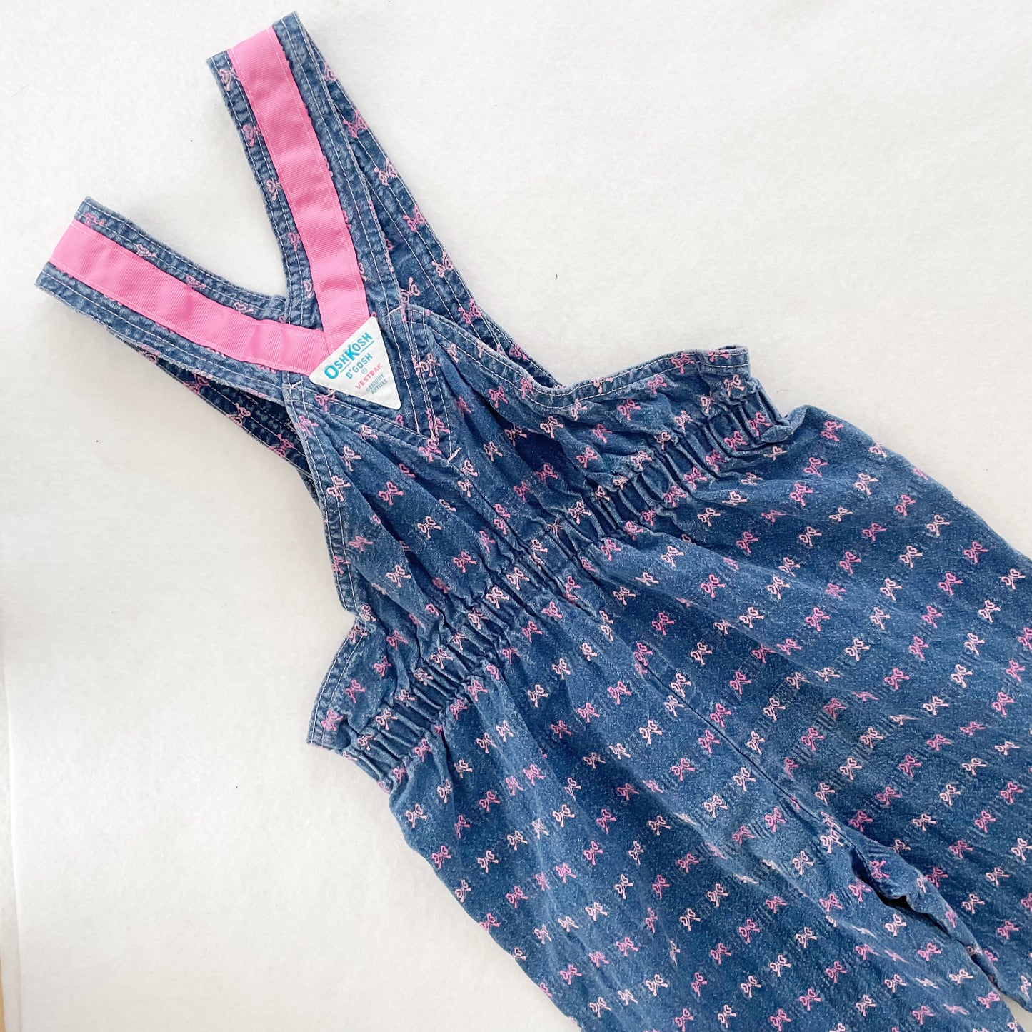OshKosh Bow Woven Overalls - Yellow Clover Vintage Kids Clothes
