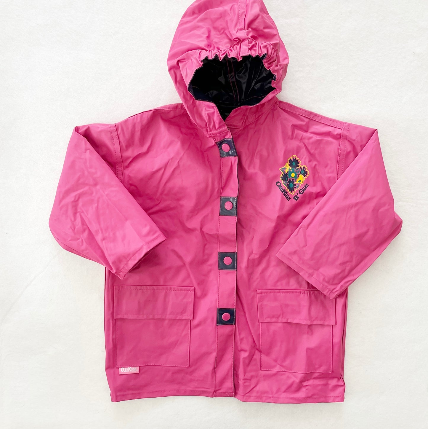 OshKosh Reversible Rain Jacket - Yellow Clover Vintage Kids Clothes