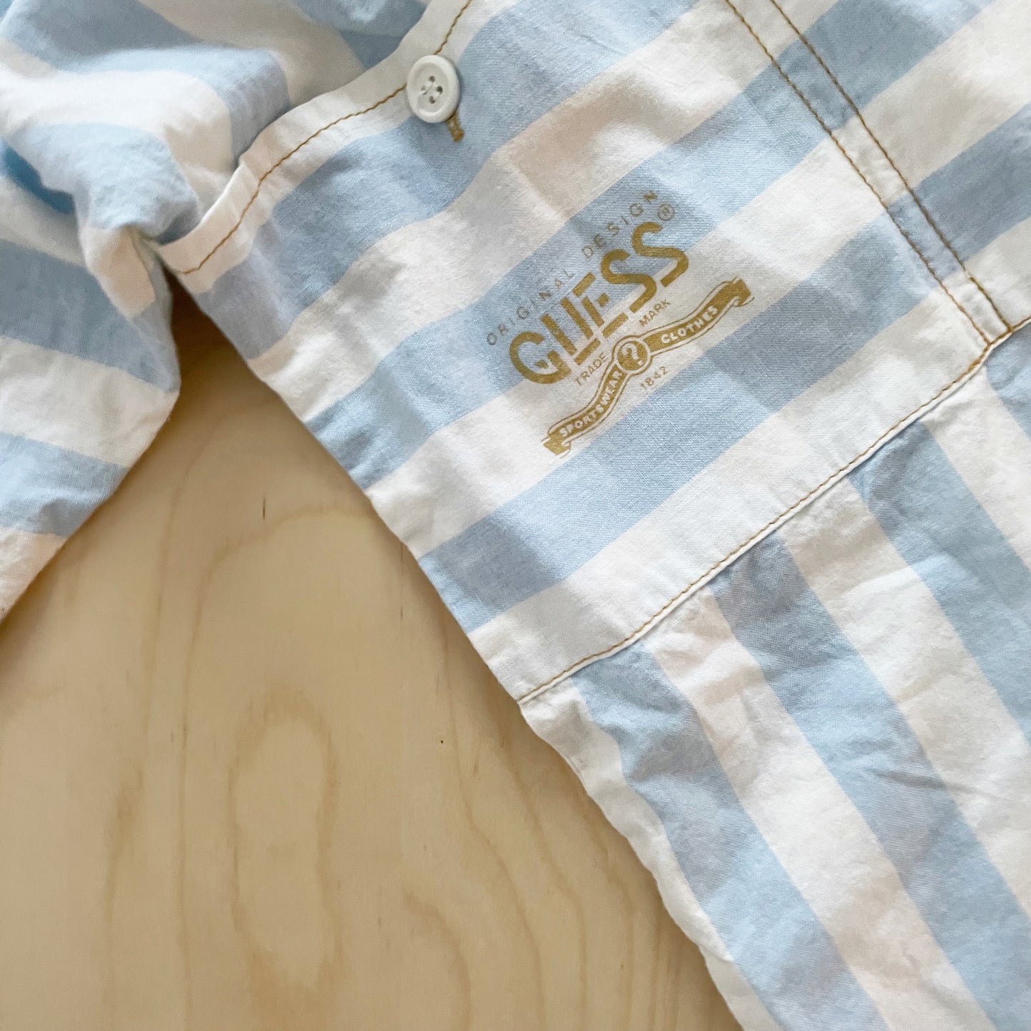 Guess Lightweight Cotton Striped Jumpsuit - Yellow Clover Vintage Kids Clothes