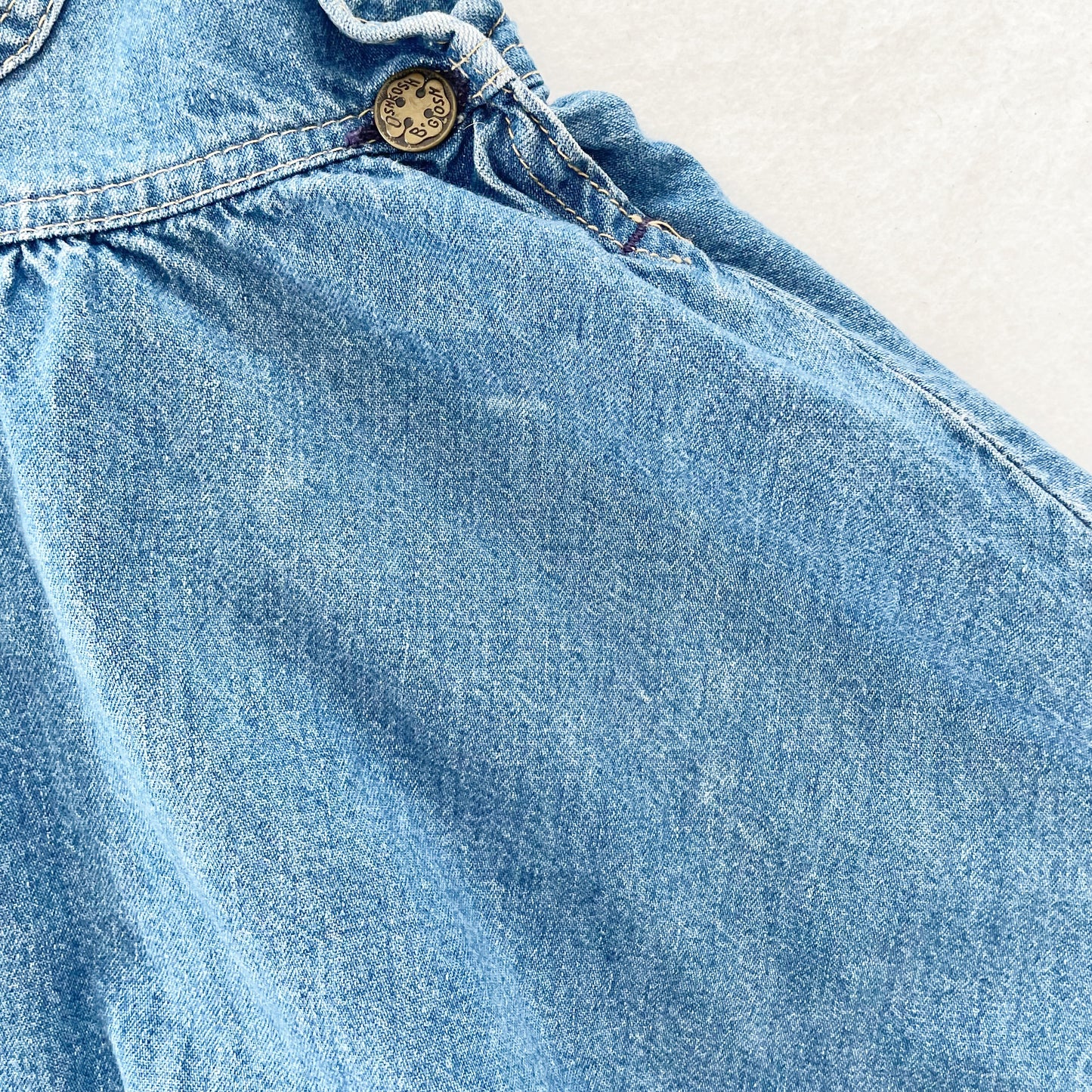 OshKosh Denim Skirtall - Yellow Clover Vintage Kids Clothes