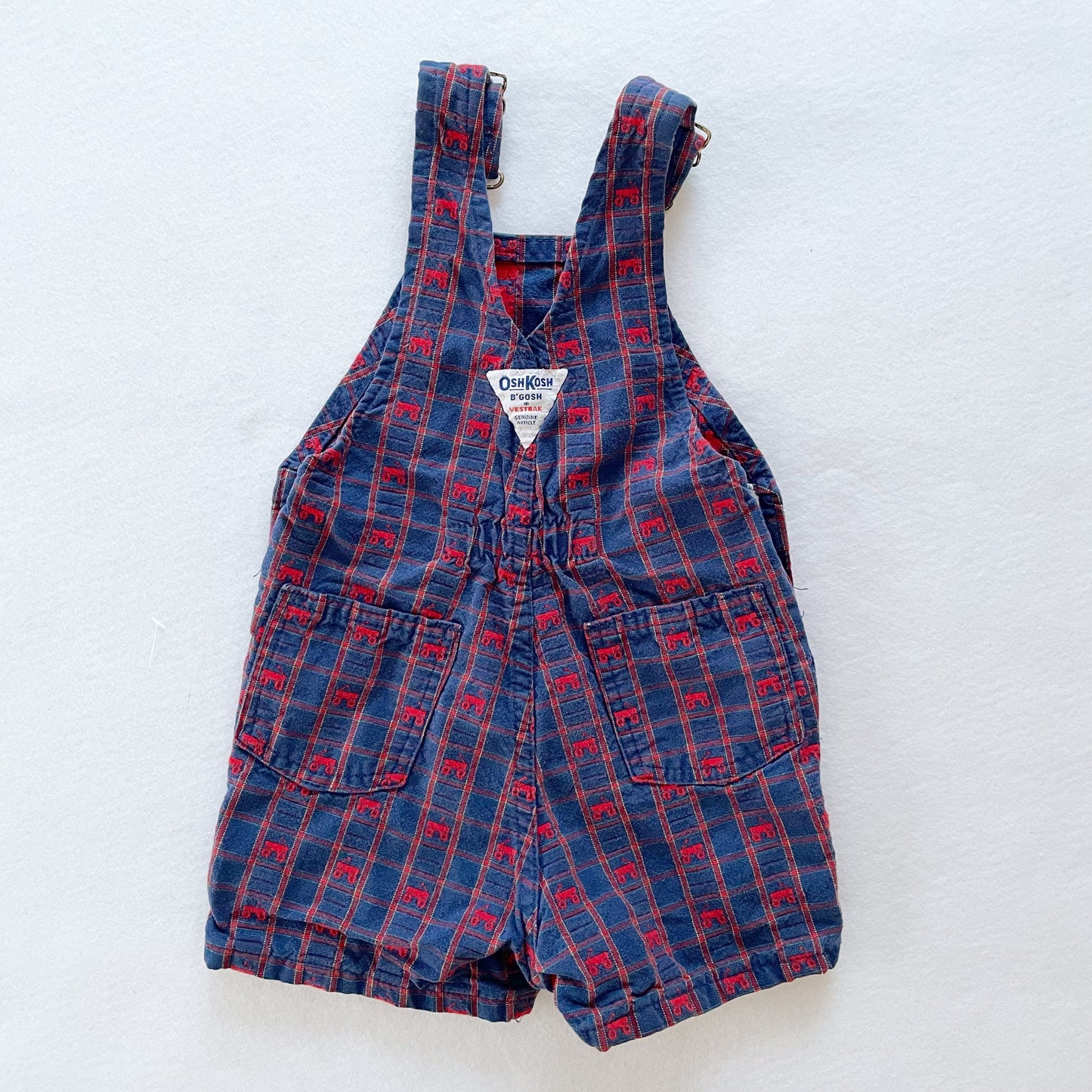 OshKosh Wagon Woven Shortalls - Yellow Clover Vintage Kids Clothes